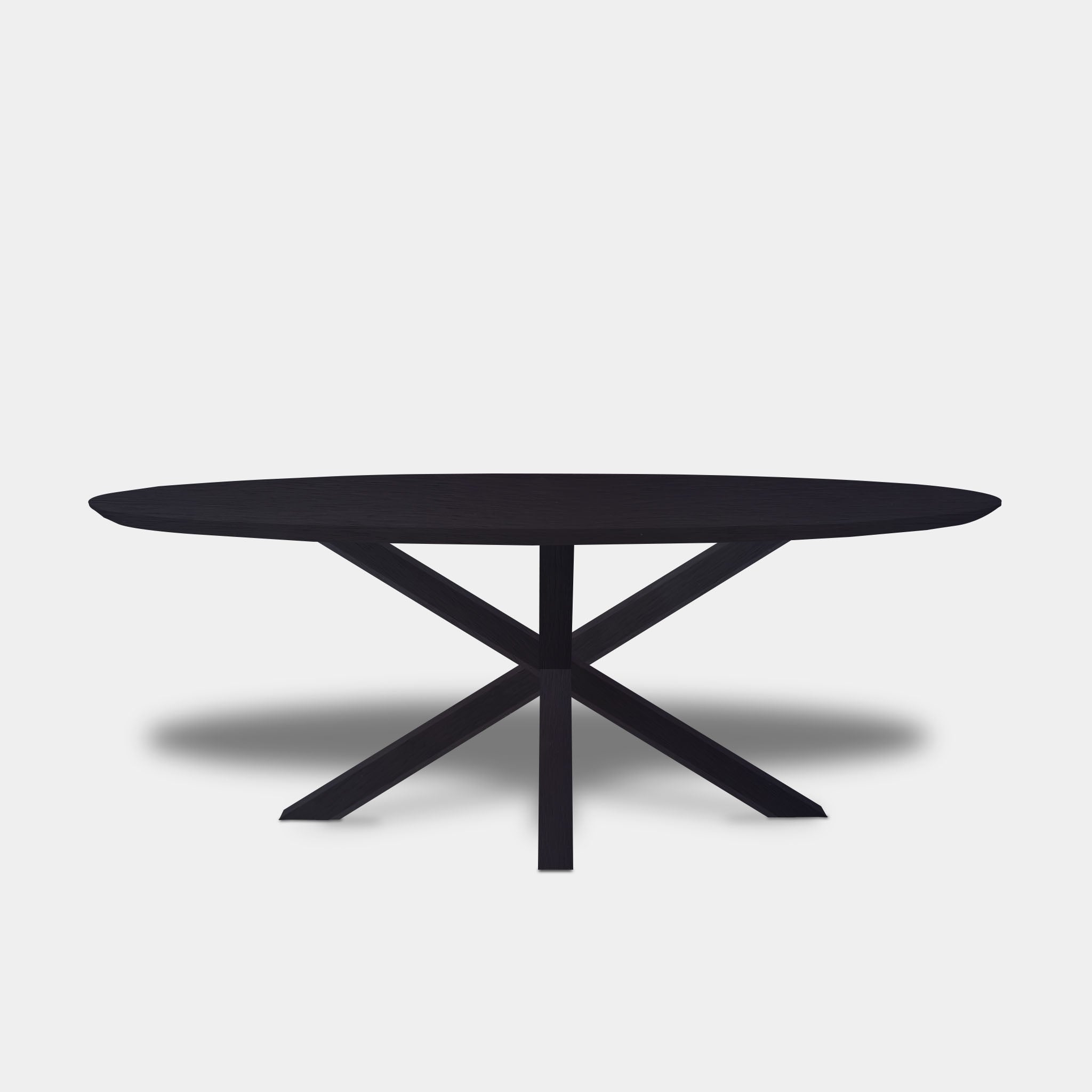 Table ovale en chêne - Matrix Wood - Chêne foncé