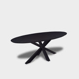 Tafel Ovaal Eikenhout - Matrix Hout - Donker Eiken