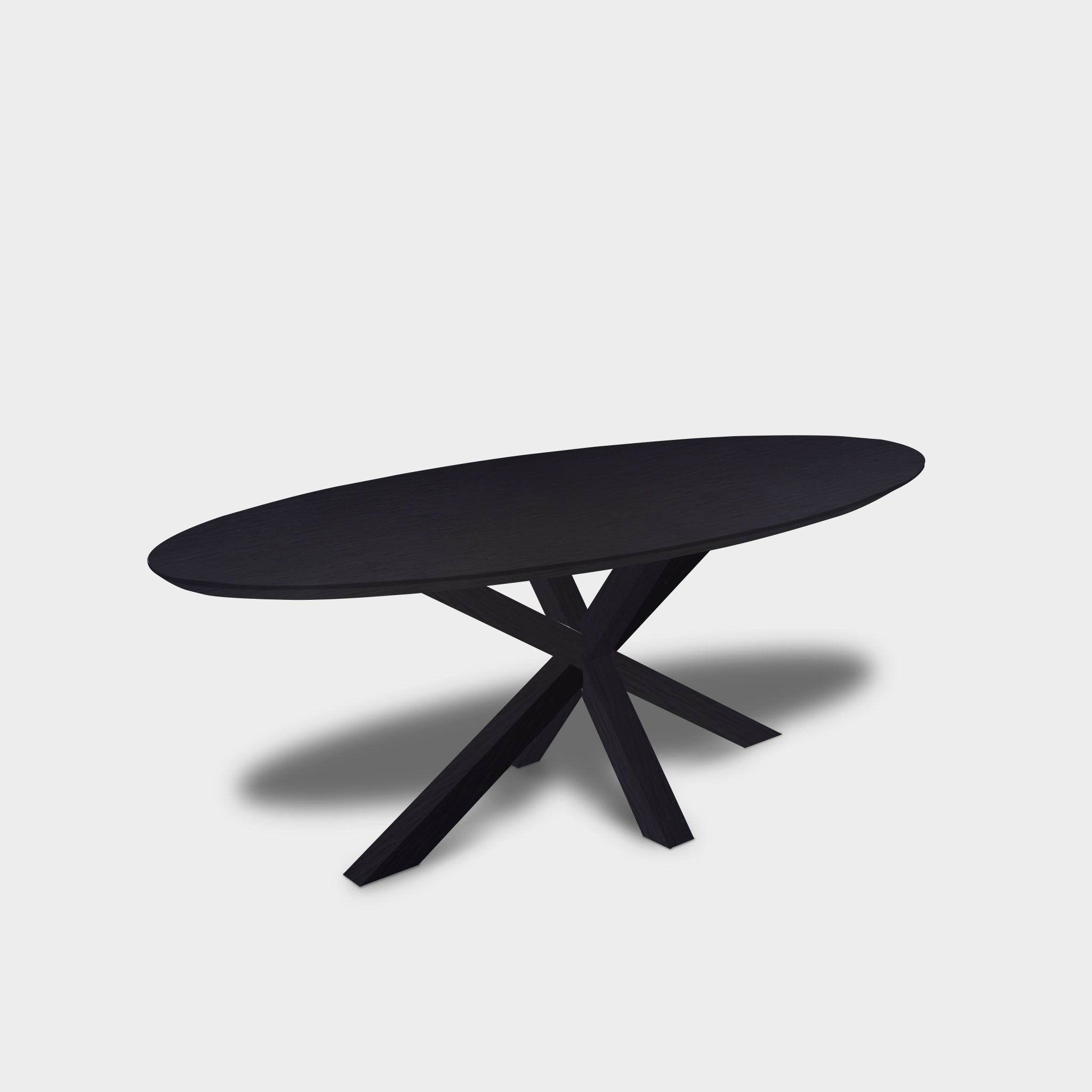 Table ovale en chêne - Matrix Wood - Chêne foncé