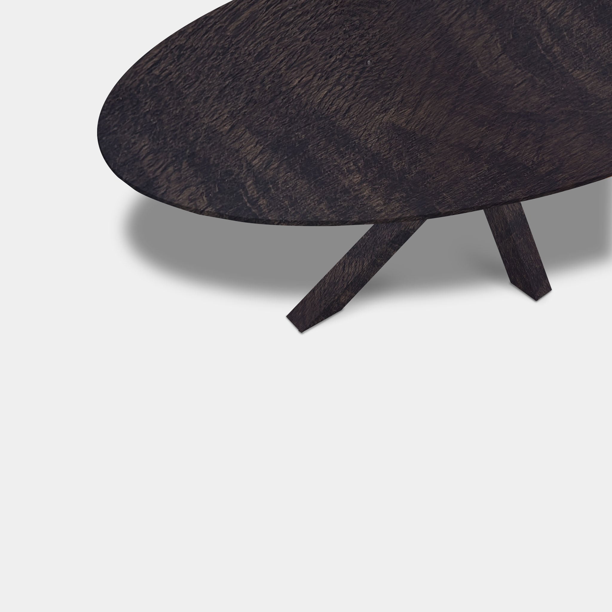 Table ovale en chêne - Matrix Wood - Gris foncé