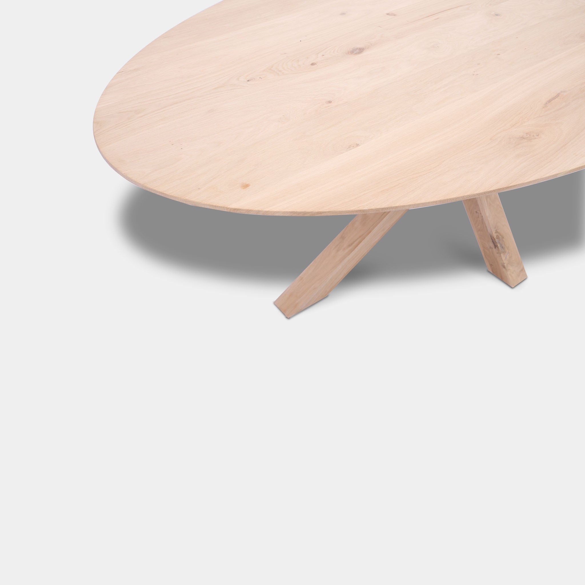 Tafel Ovaal Eikenhout - Matrix Hout - Onbehandeld