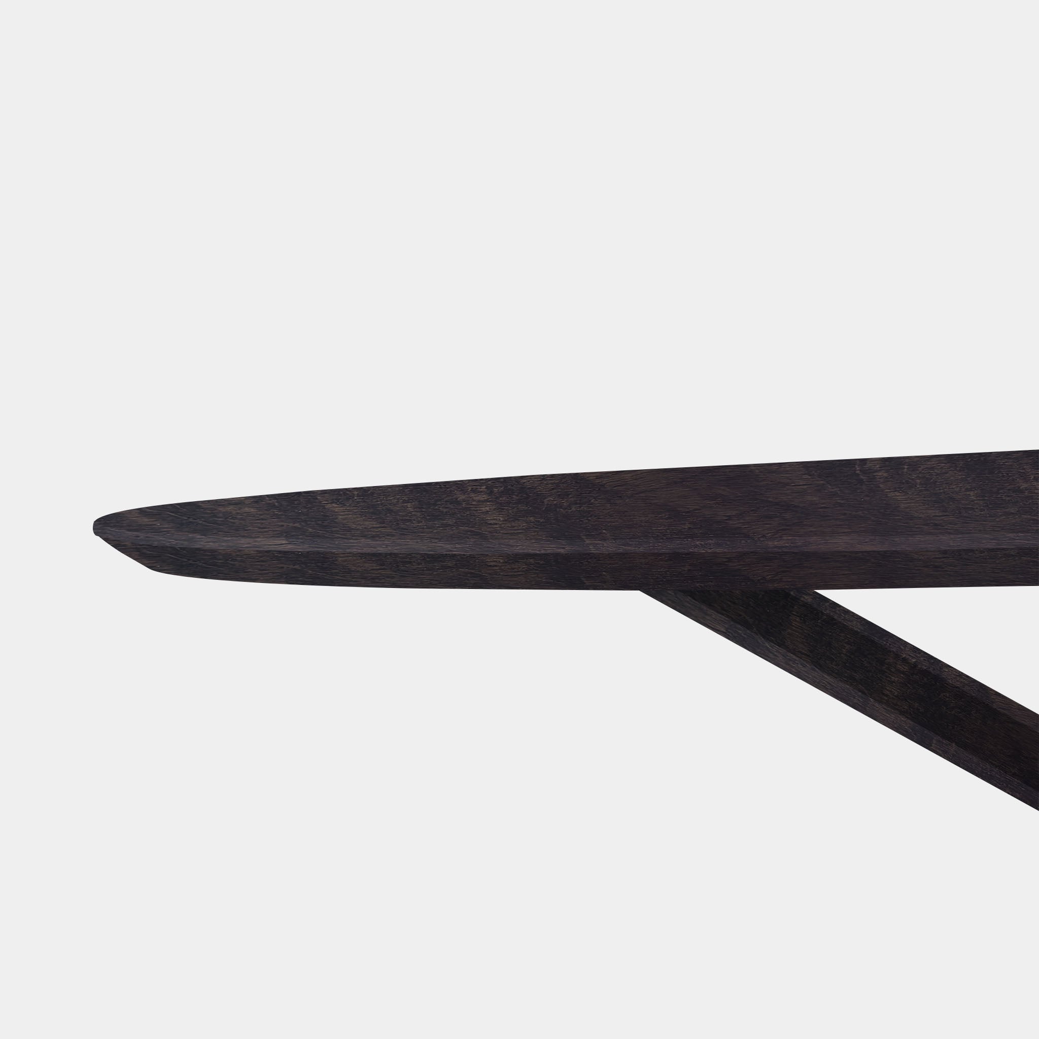 Table ovale en chêne - Matrix Wood - Gris foncé