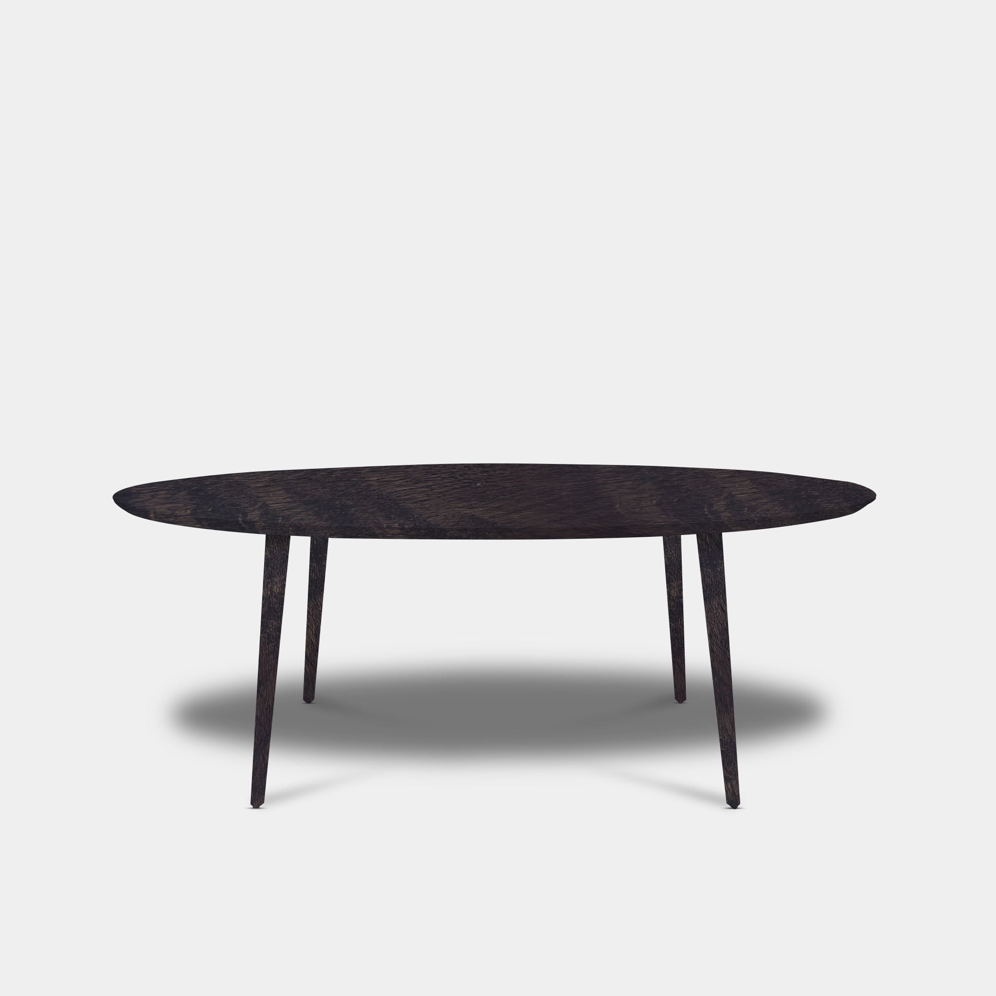 Table Oval Oak - Conical - Dark Grey