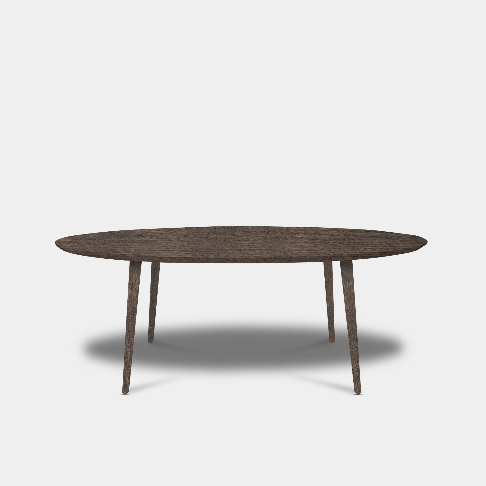 Tafel Ovaal Eikenhout - Hout Onderstel - Zand