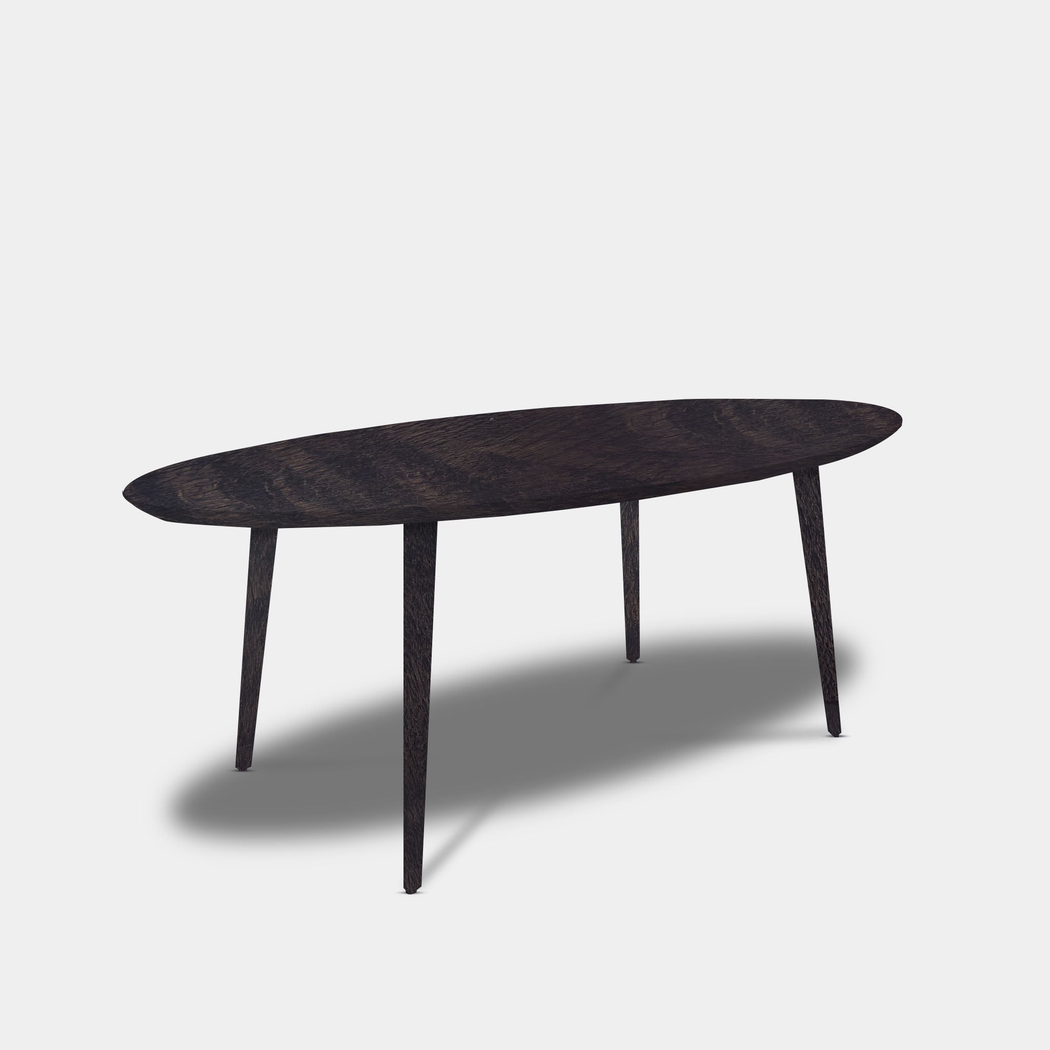 Table Oval Oak - Conical - Dark Grey