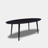 Tafel Ovaal Eikenhout - Konisch - Donker Eiken