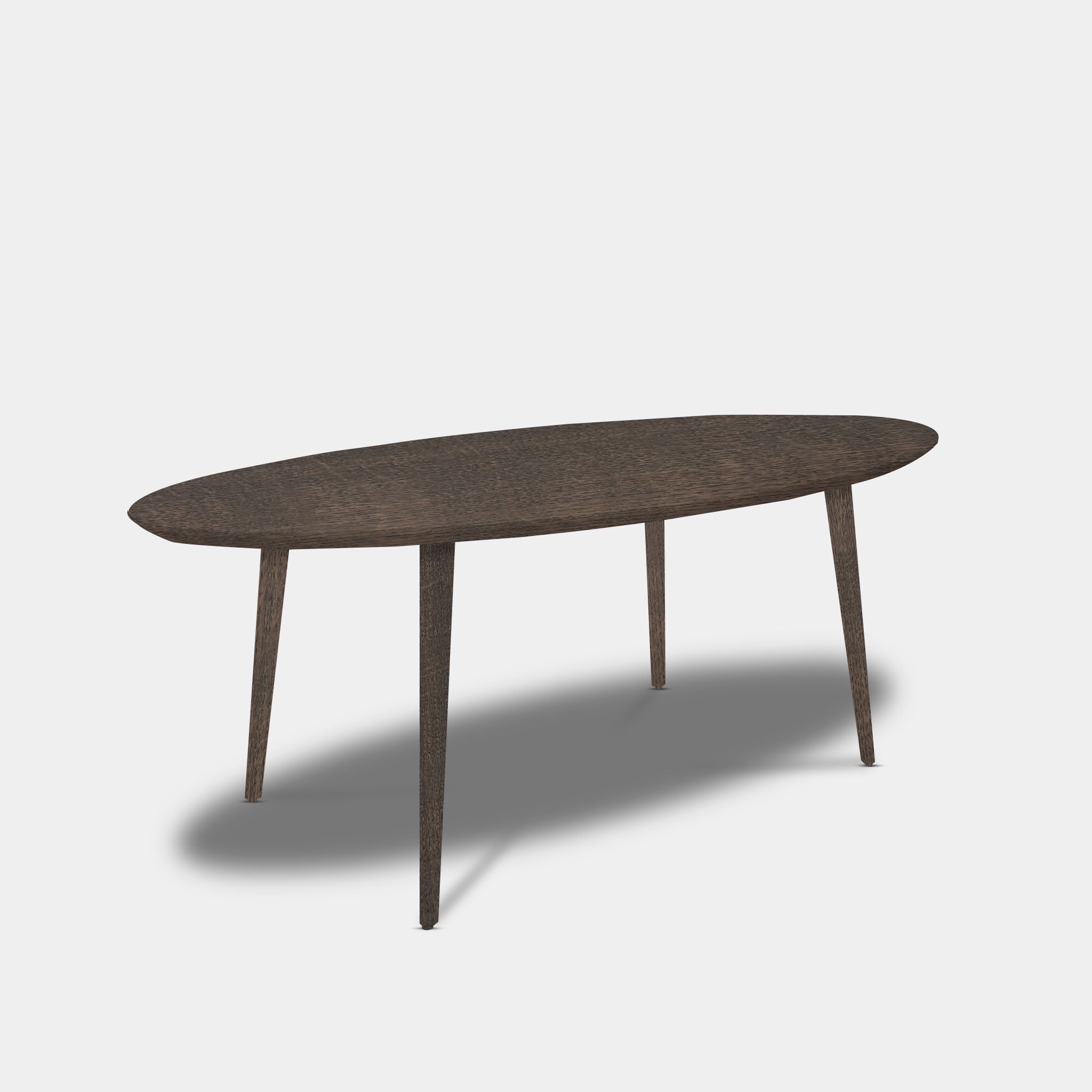 Tafel Ovaal Eikenhout - Hout Onderstel - Zand