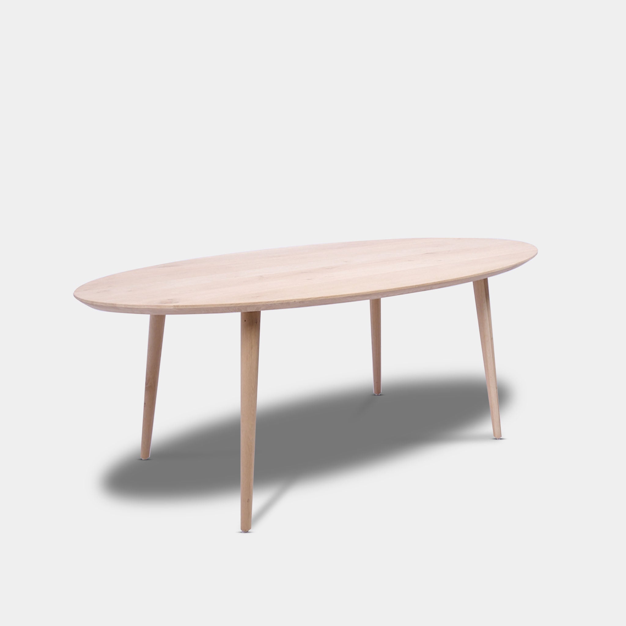 Tafel Ovaal Eikenhout - Konisch - Onbehandeld