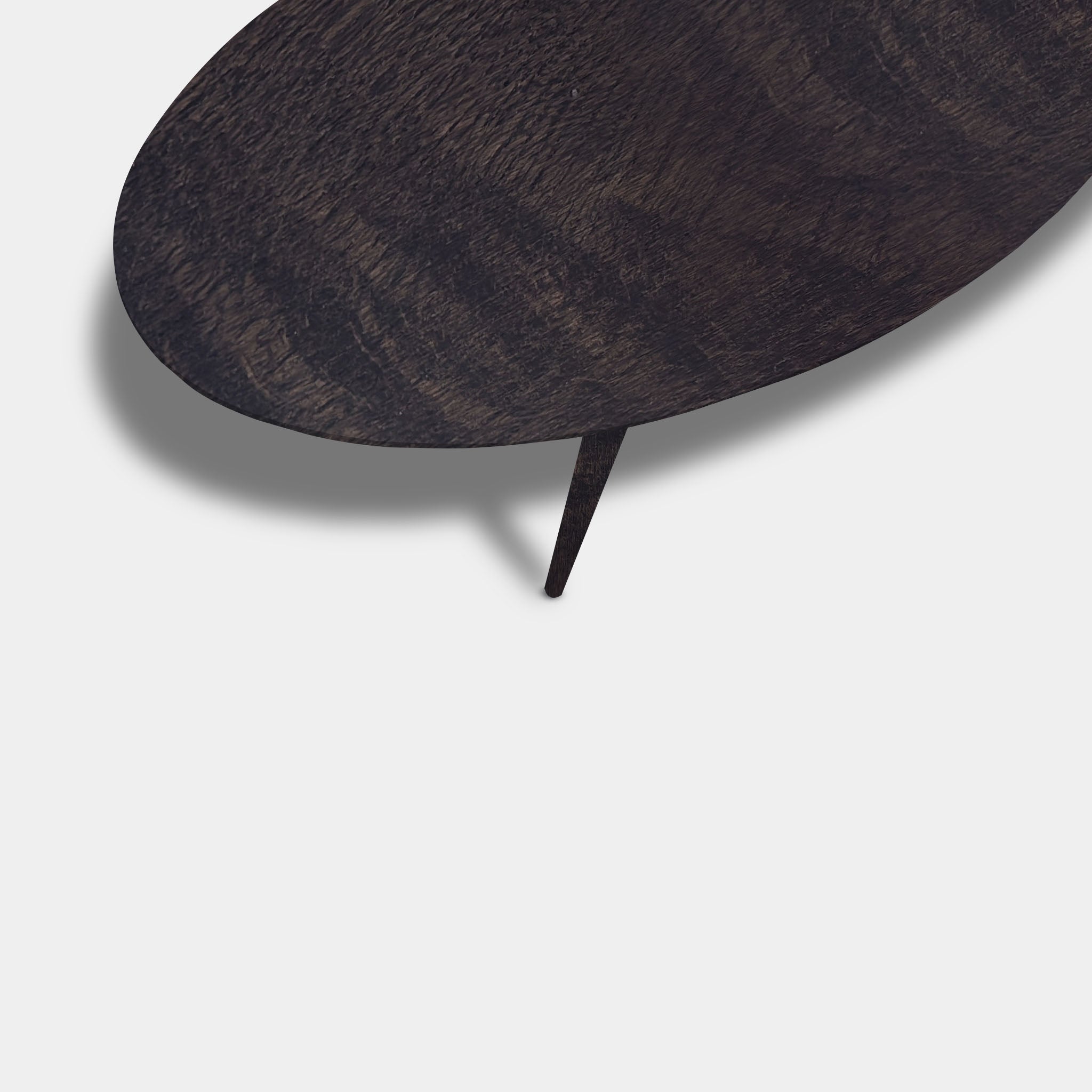 Table Oval Oak - Conical - Dark Grey