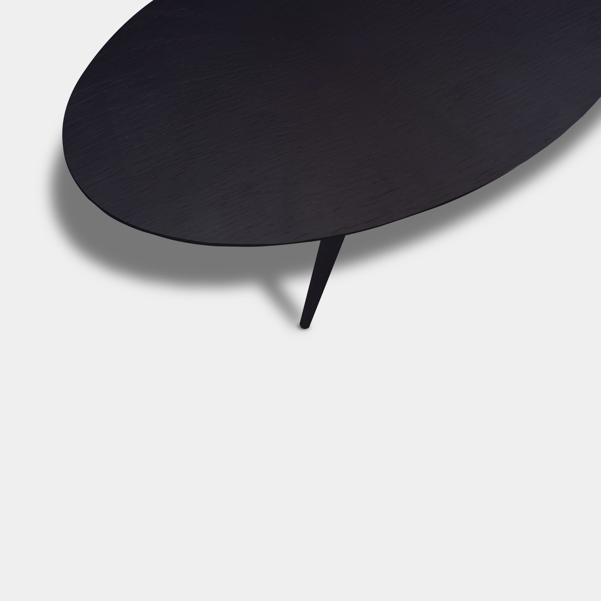Tafel Ovaal Eikenhout - Konisch - Donker Eiken