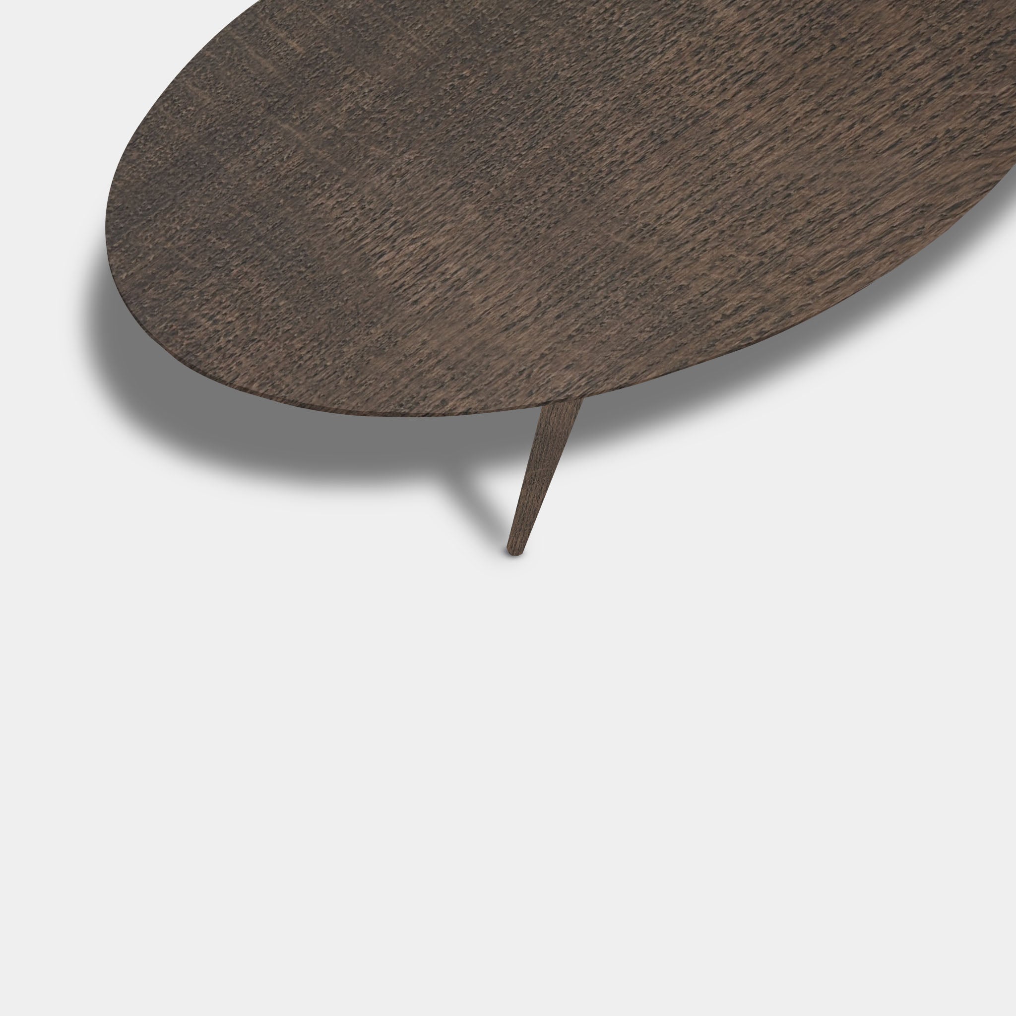 Tafel Ovaal Eikenhout - Hout Onderstel - Zand