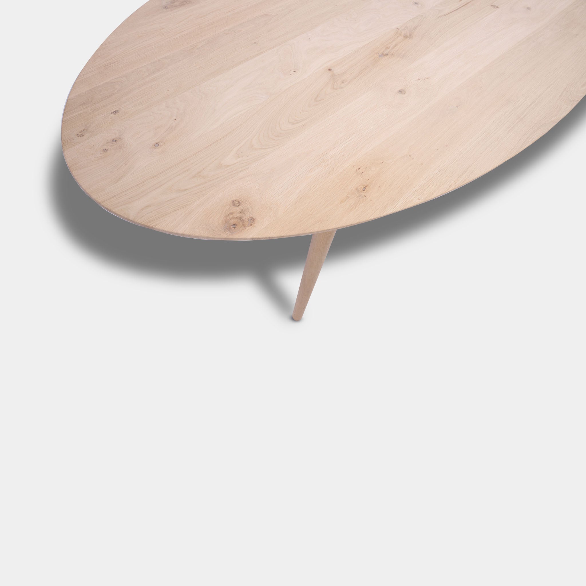 Tafel Ovaal Eikenhout - Konisch - Onbehandeld