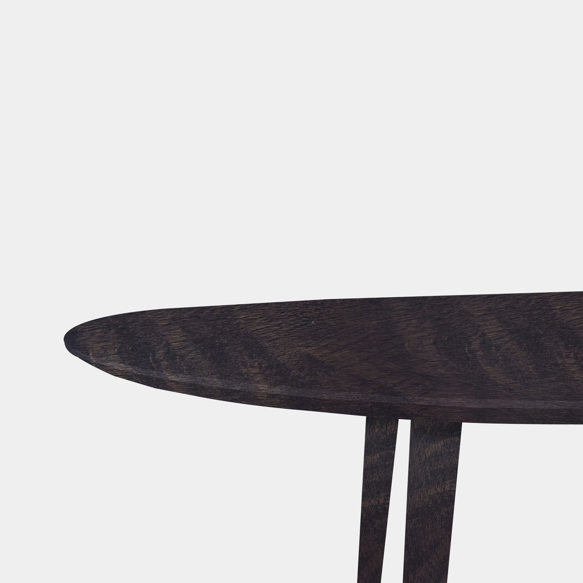 Table Oval Oak - Conical - Dark Grey