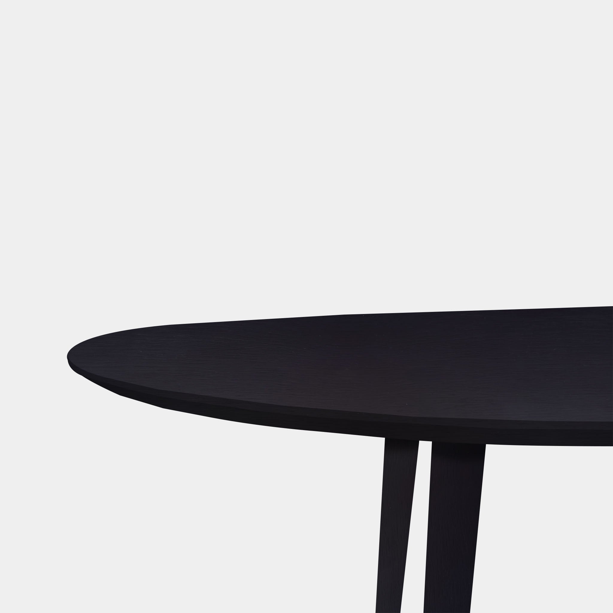 Tafel Ovaal Eikenhout - Konisch - Donker Eiken