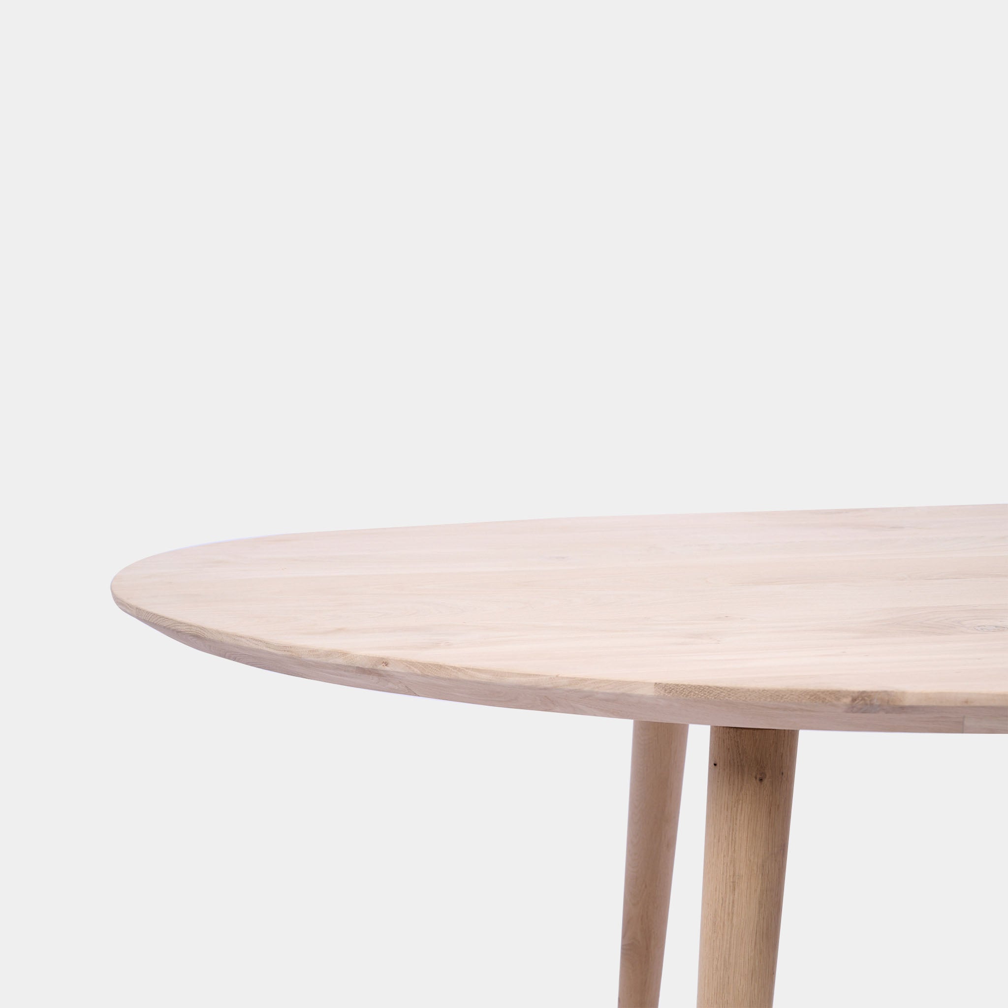 Tafel Ovaal Eikenhout - Konisch - Onbehandeld