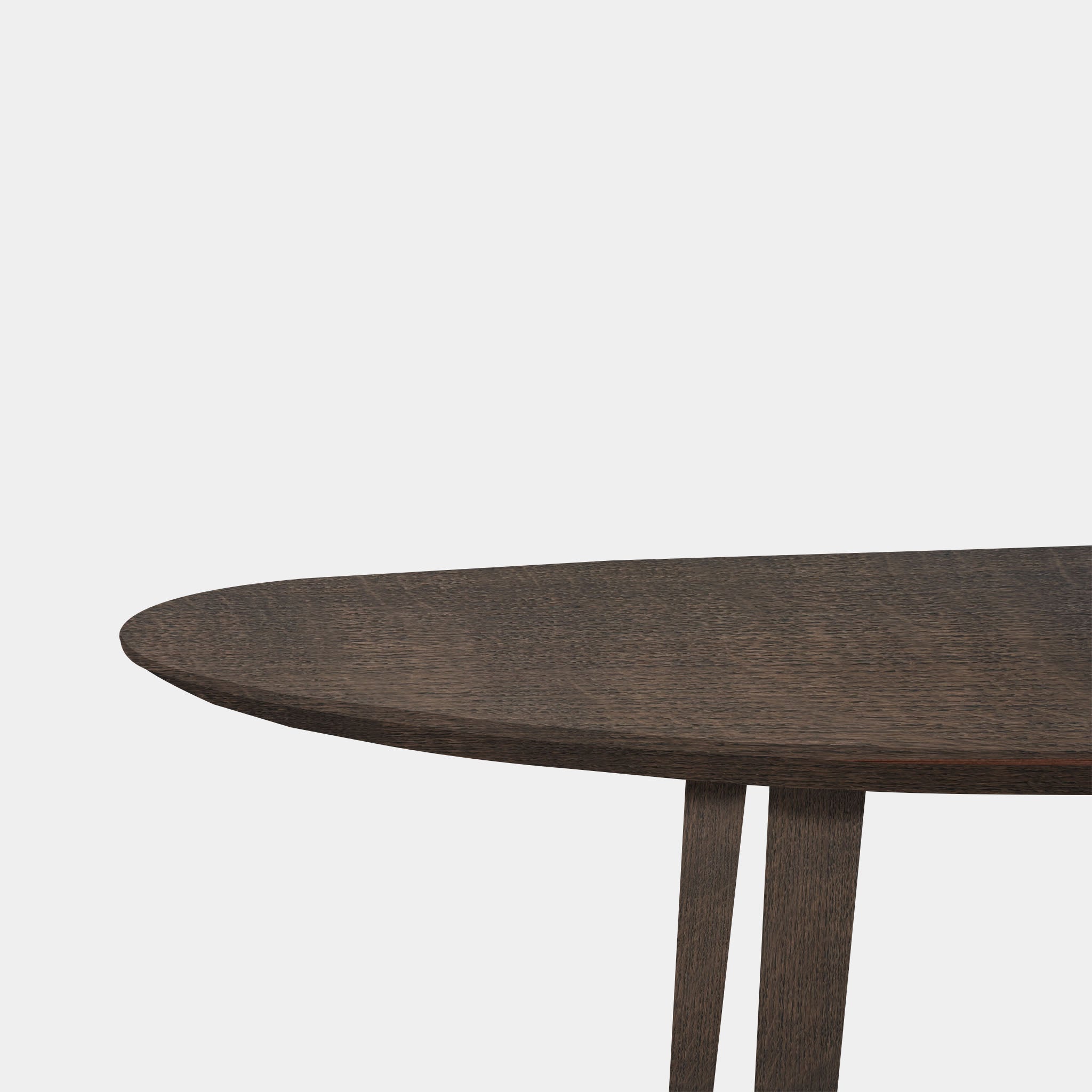 Tafel Ovaal Eikenhout - Hout Onderstel - Zand