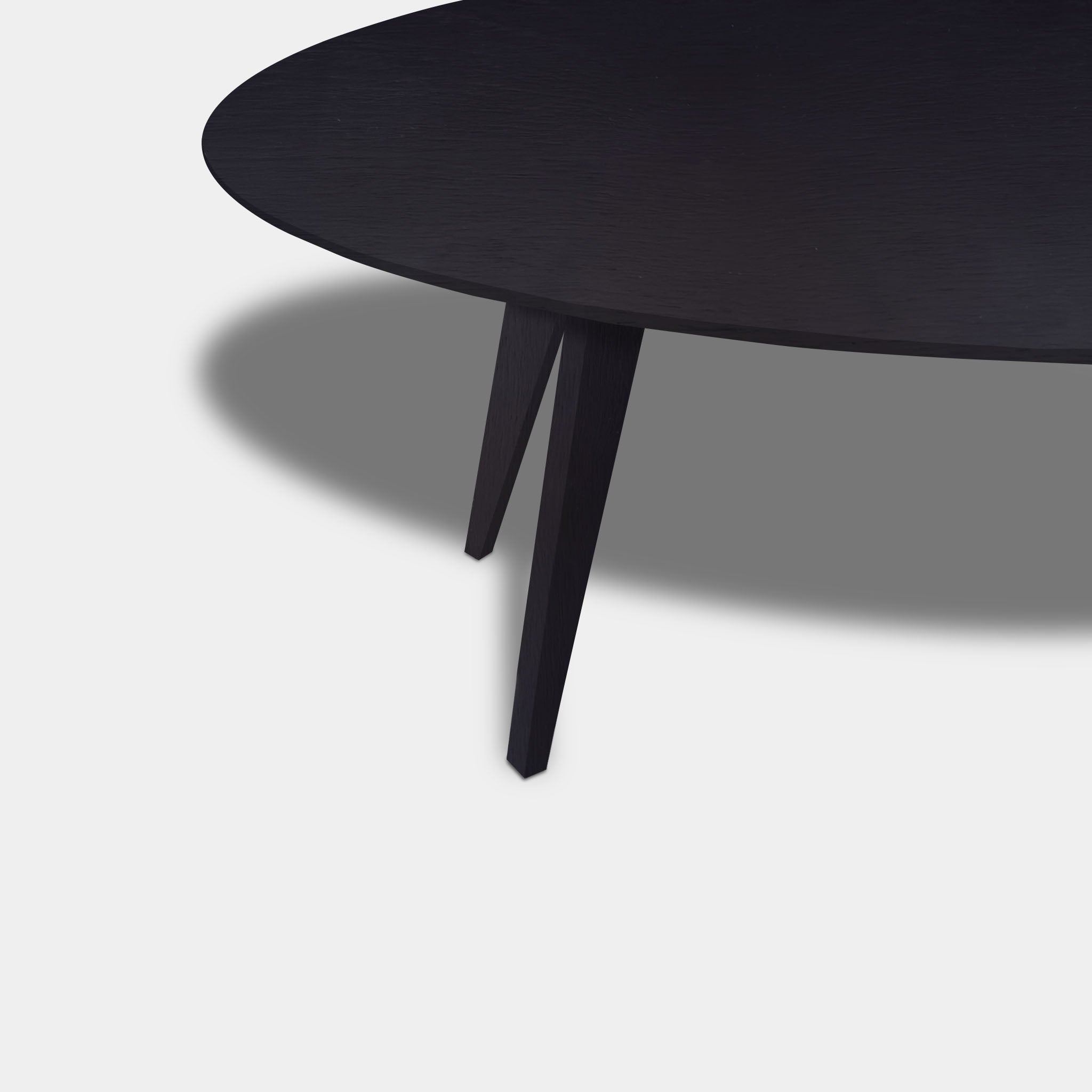 Table Oval Oak - Wooden Base - Dark Oak