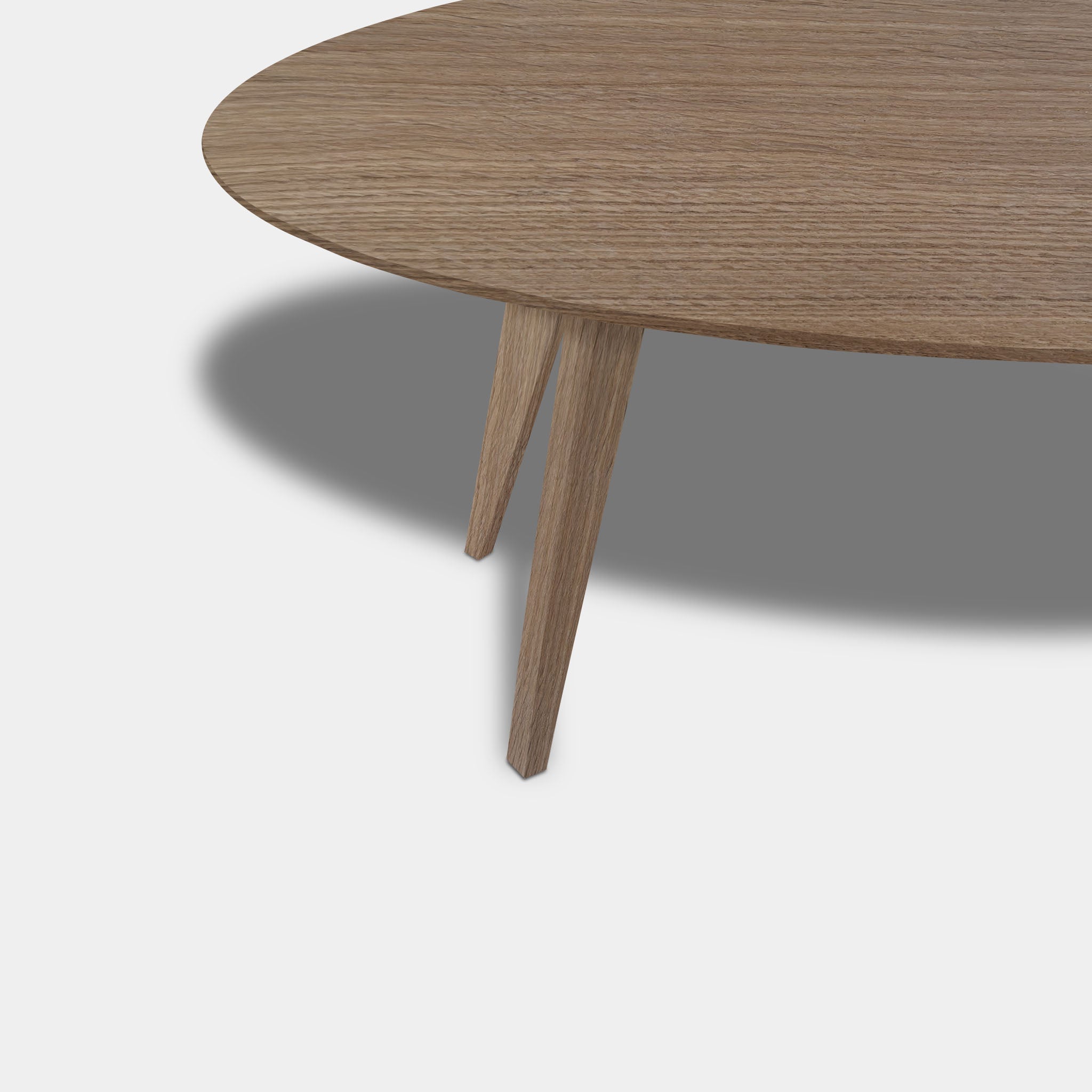 Table ovale en chêne - Base en bois - Pura Natura