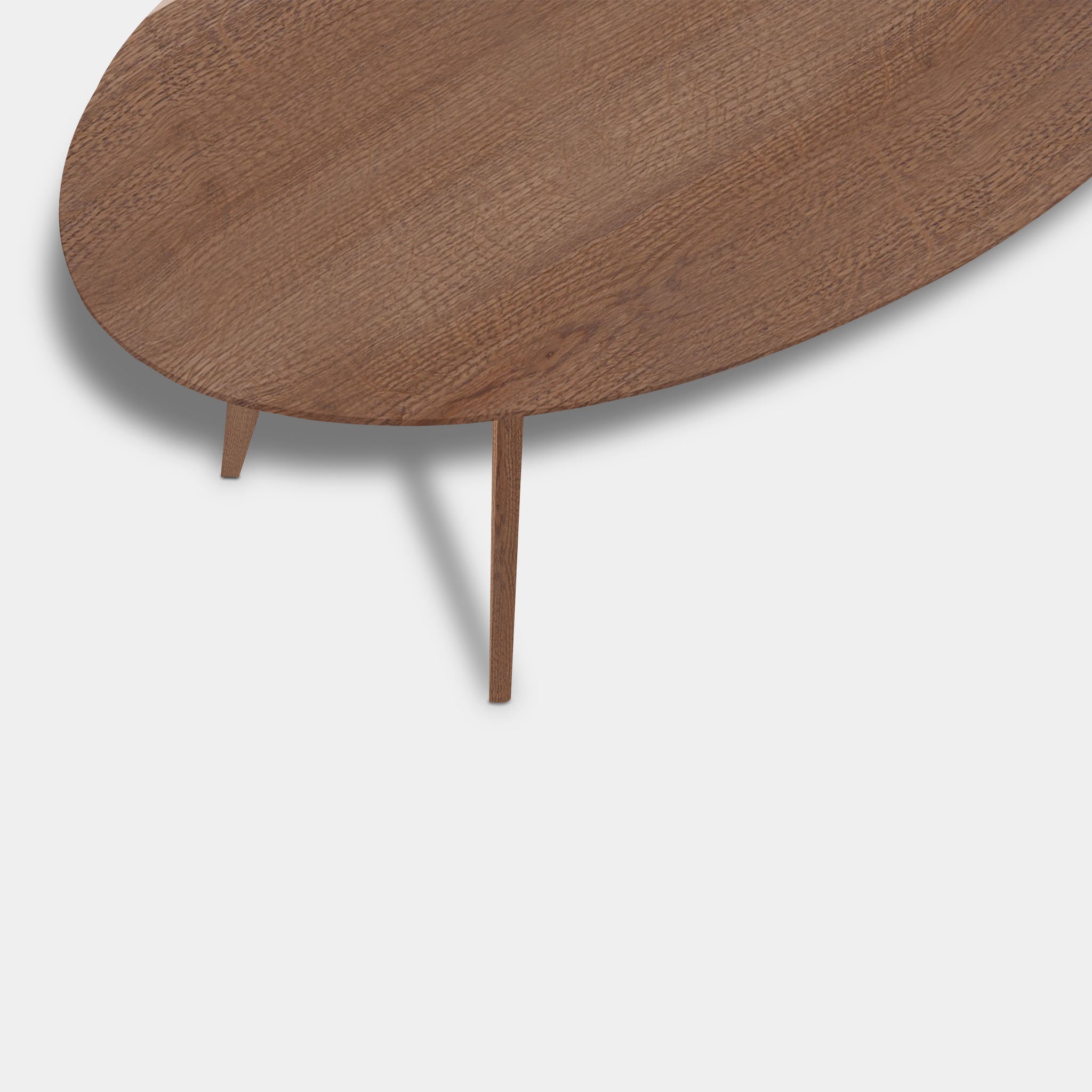 Tafel Ovaal Eikenhout - Hout Onderstel - Cinnamon
