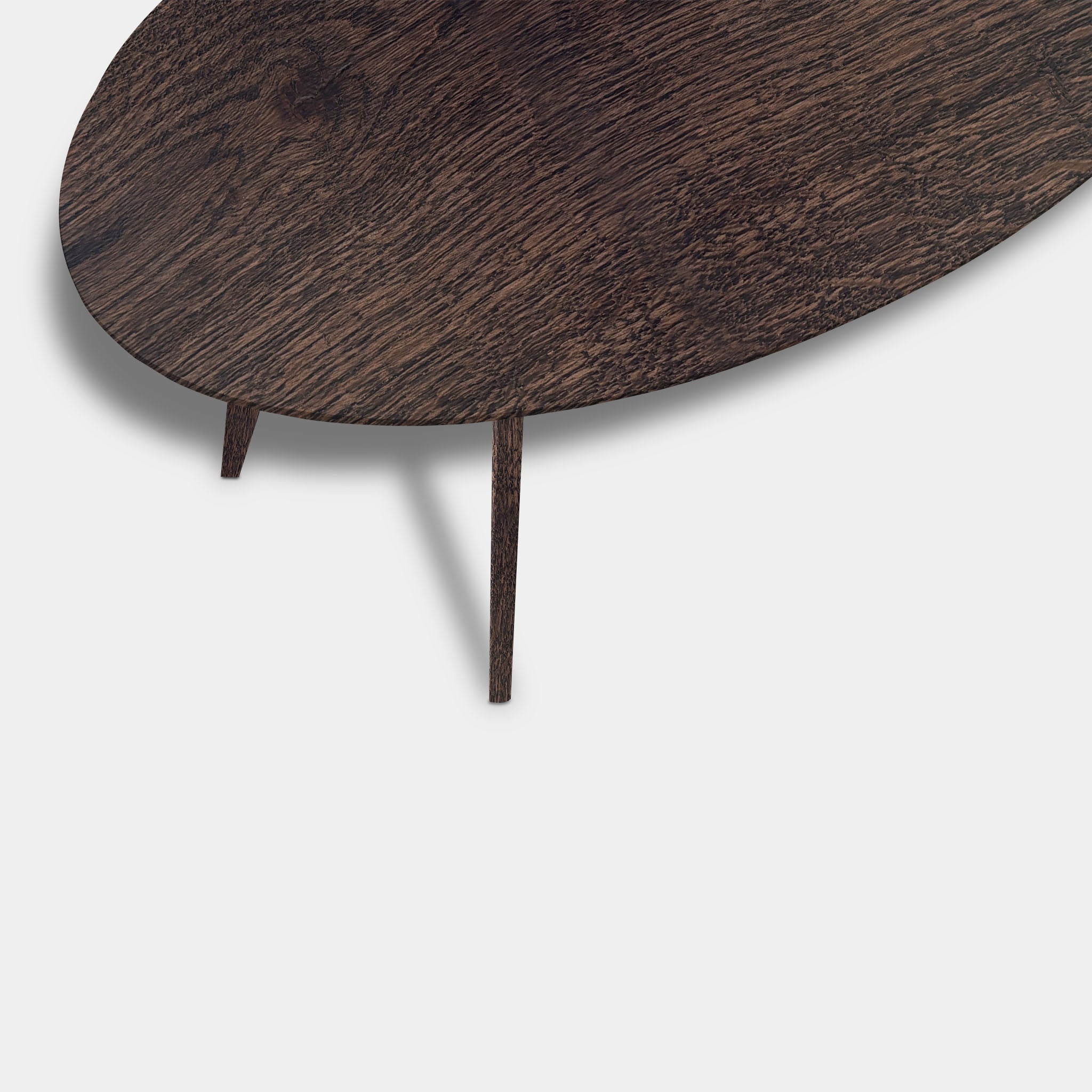 Tafel Ovaal Eikenhout - Hout Onderstel - Dear Brown