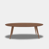 Tafel Ovaal Eikenhout - Hout Onderstel - Cinnamon