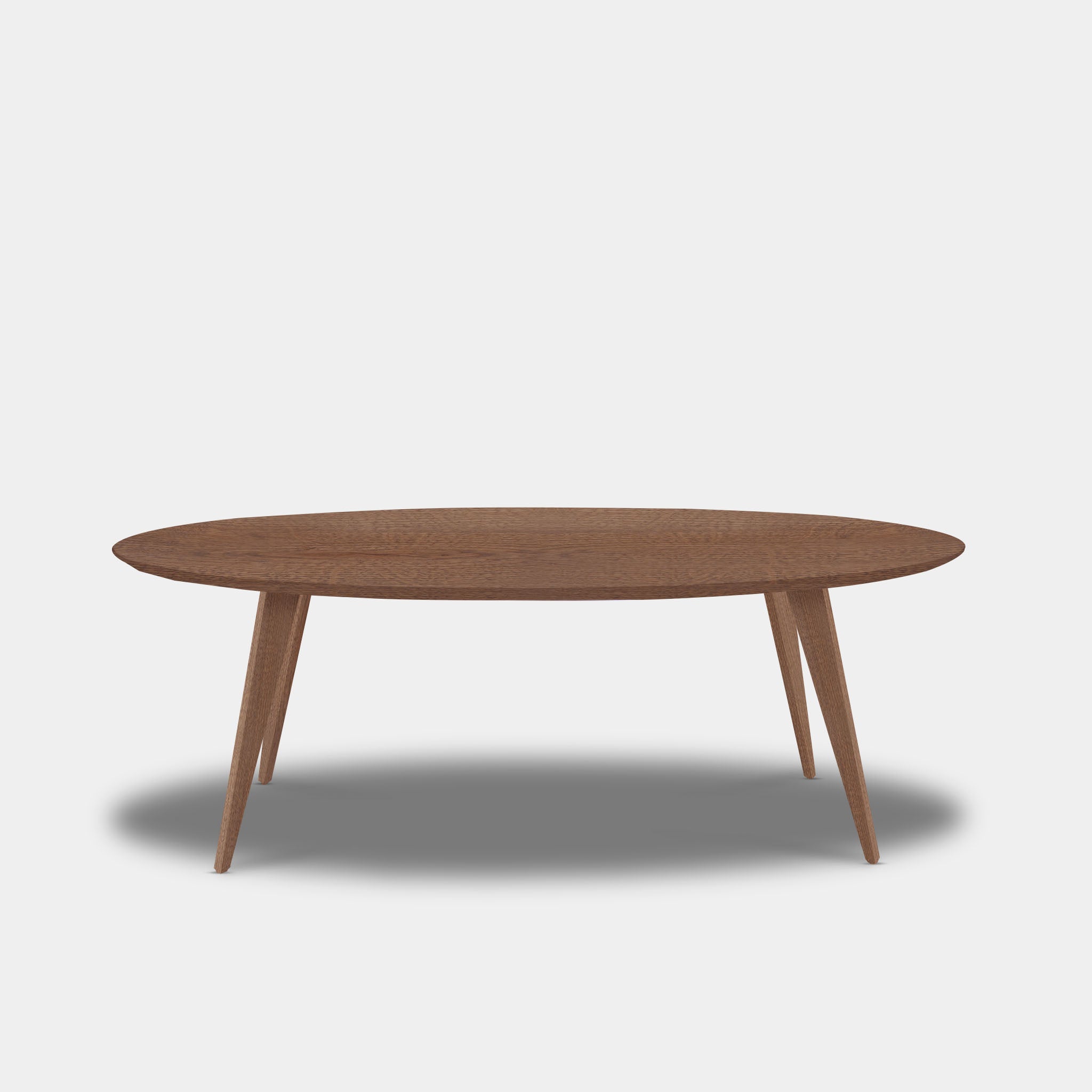 Tafel Ovaal Eikenhout - Hout Onderstel - Cinnamon