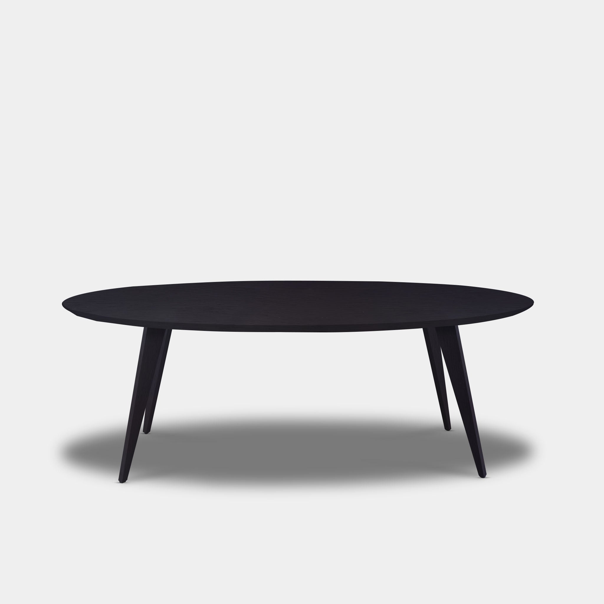 Table Oval Oak - Wooden Base - Dark Oak