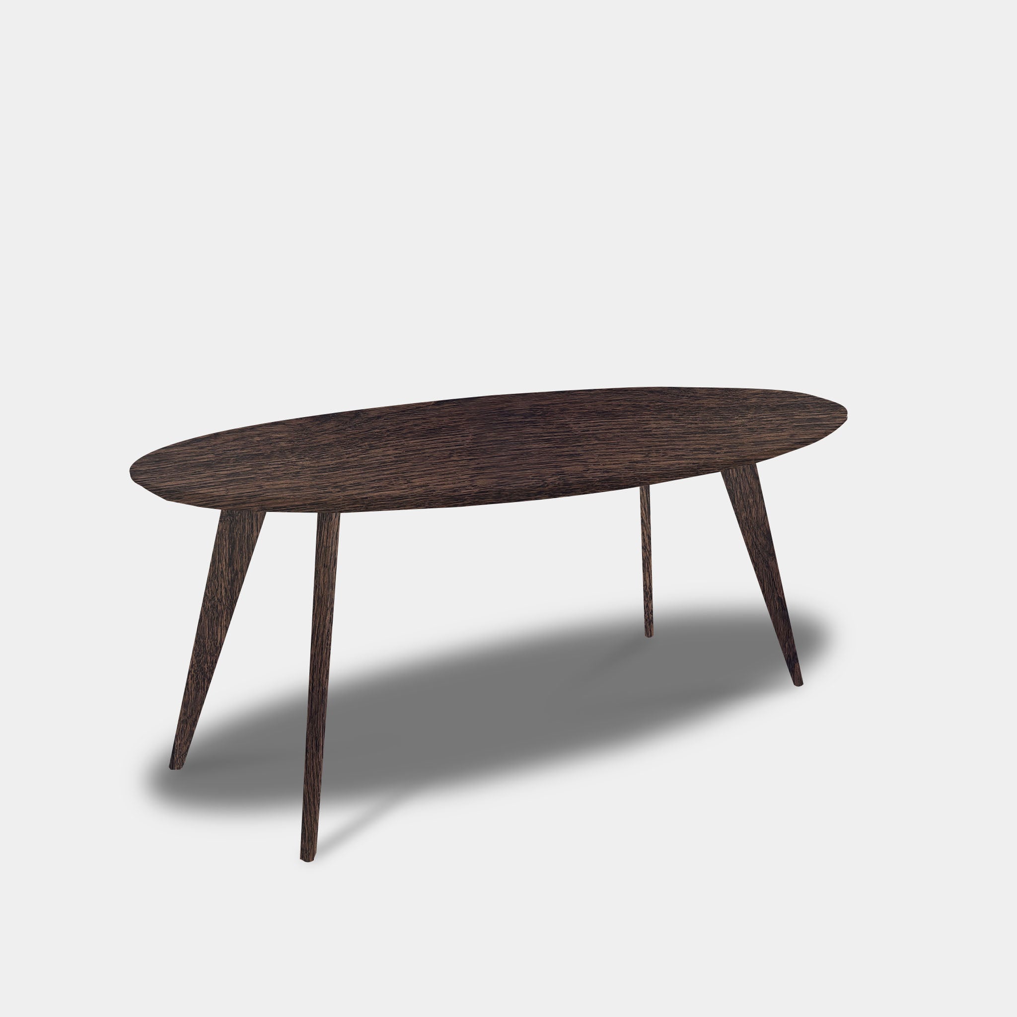 Tafel Ovaal Eikenhout - Hout Onderstel - Dear Brown