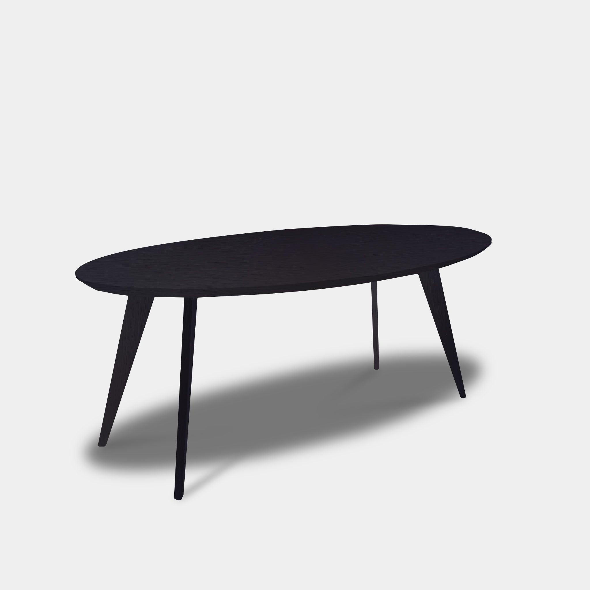 Table Oval Oak - Wooden Base - Dark Oak