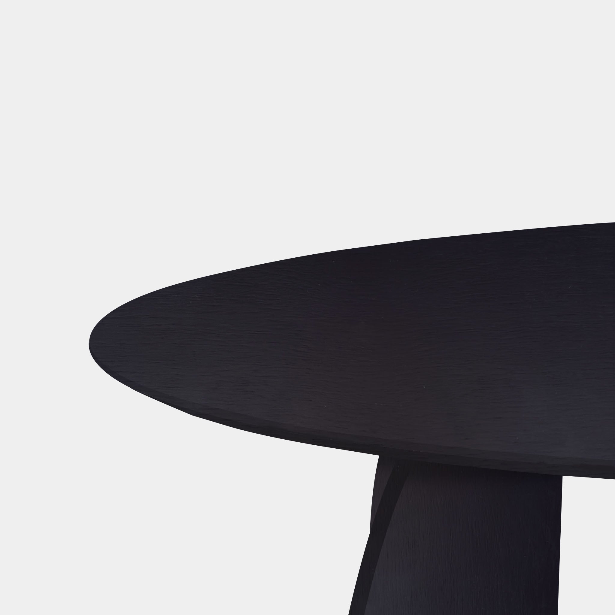 Tafel Ovaal Eikenhout - Set Driehoek - Donker Eiken