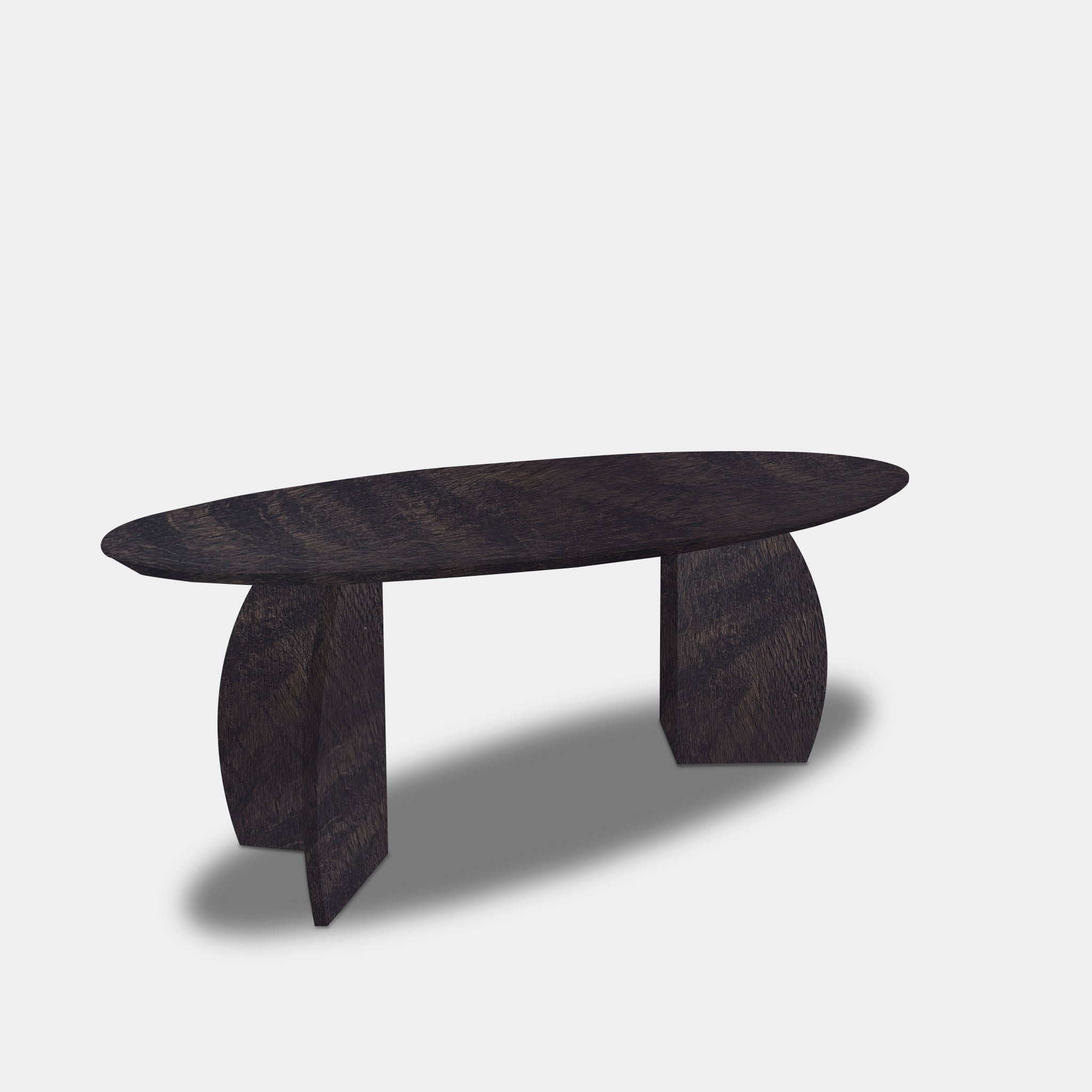 Table Oval Oak - Set Triangle - Dark Grey