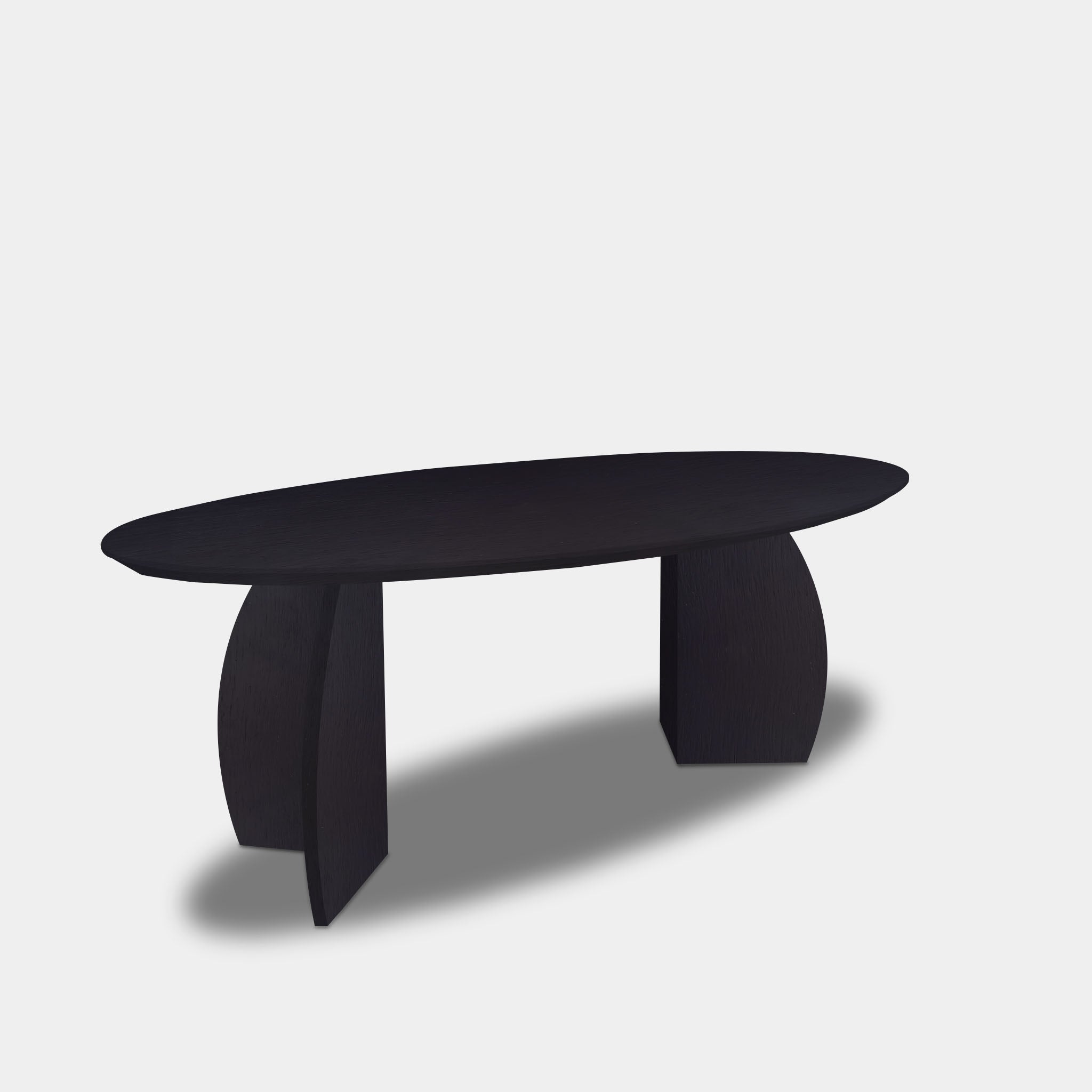 Tafel Ovaal Eikenhout - Set Driehoek - Donker Eiken