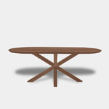 Tafel Plat Ovaal eikenhout - Matrix hout - Cinnamon