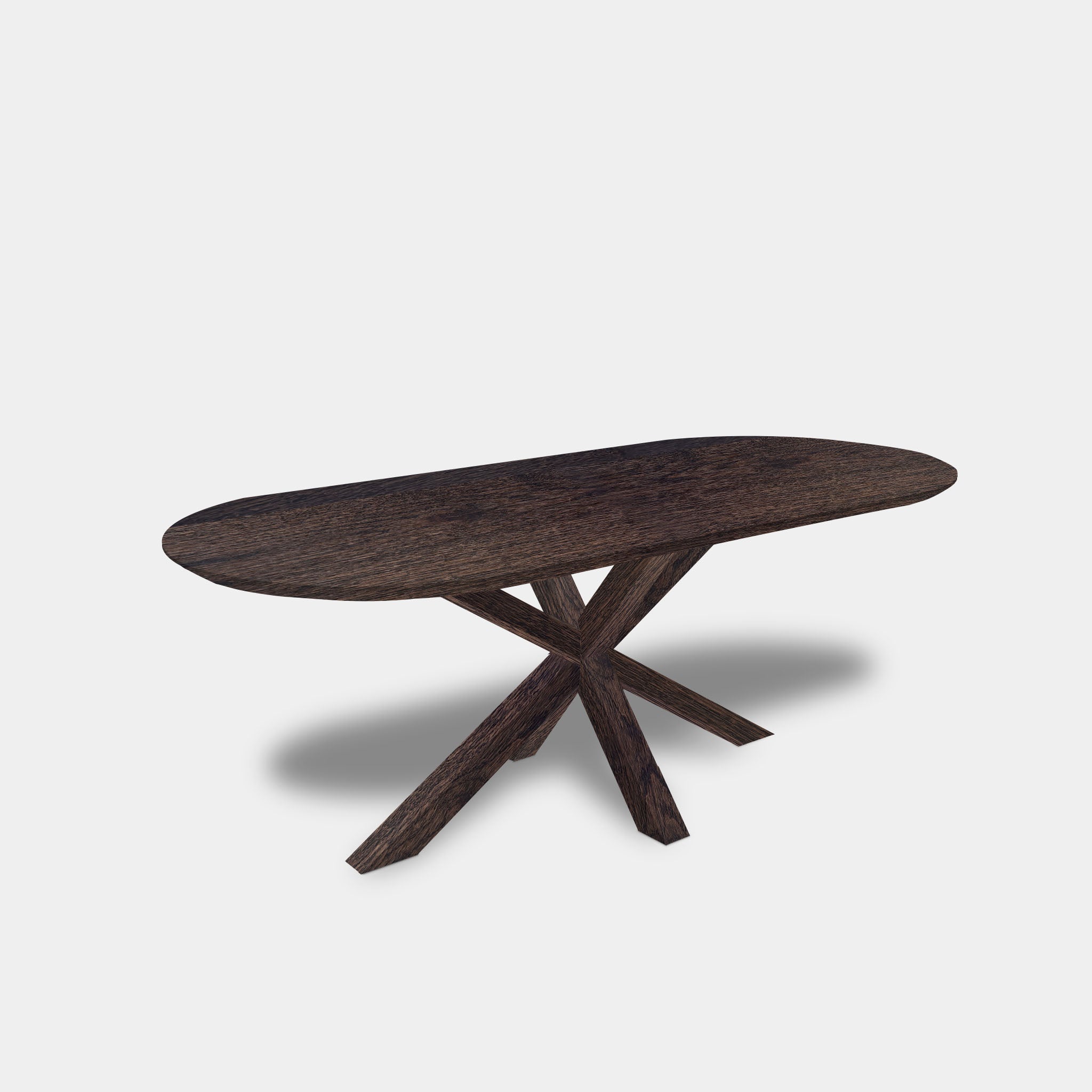 Tafel Plat Ovaal eikenhout - Matrix hout - Dear Brown
