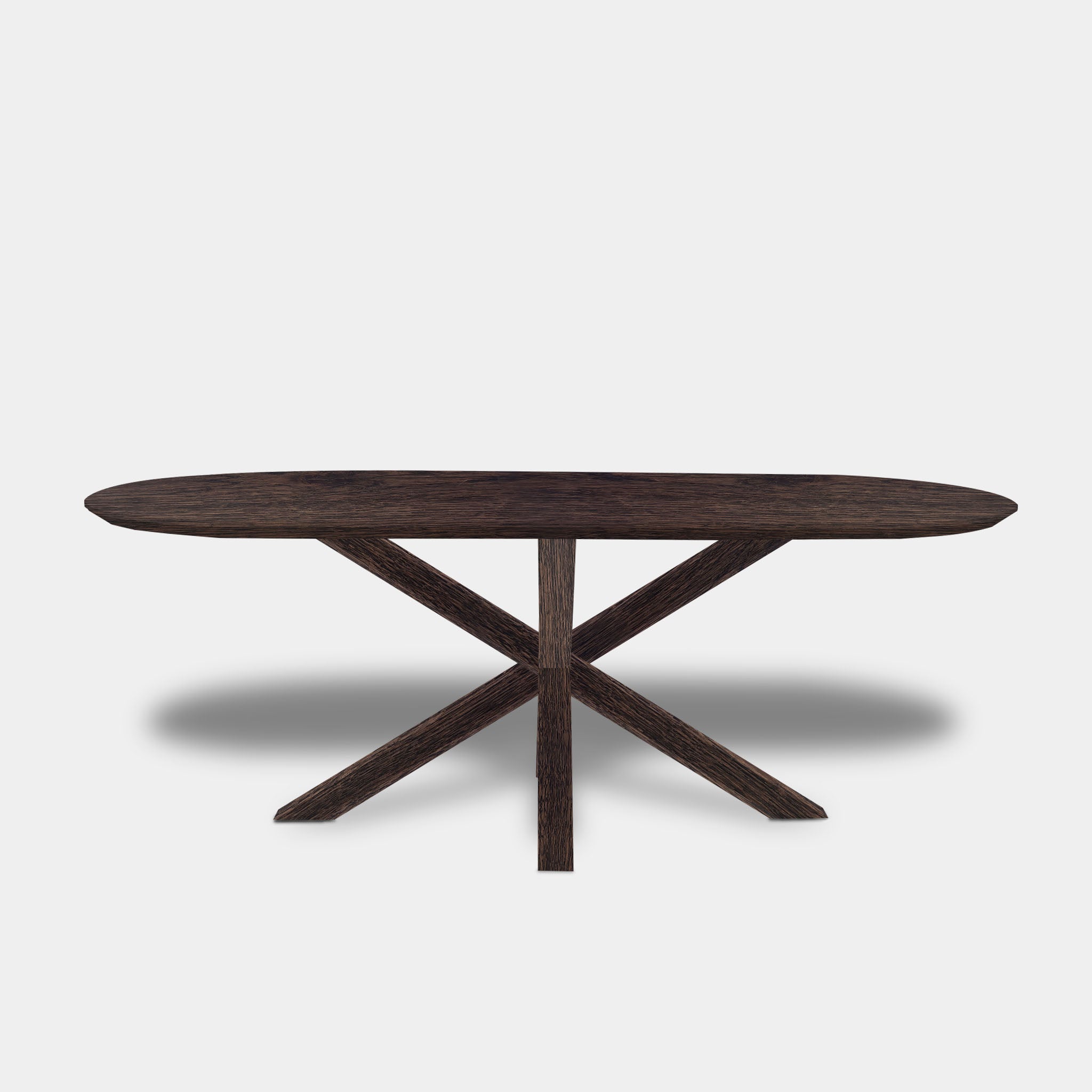 Tafel Plat Ovaal eikenhout - Matrix hout - Dear Brown