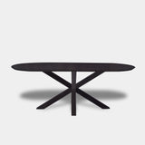 Tafel Plat Ovaal eikenhout - Matrix hout - Night Glow