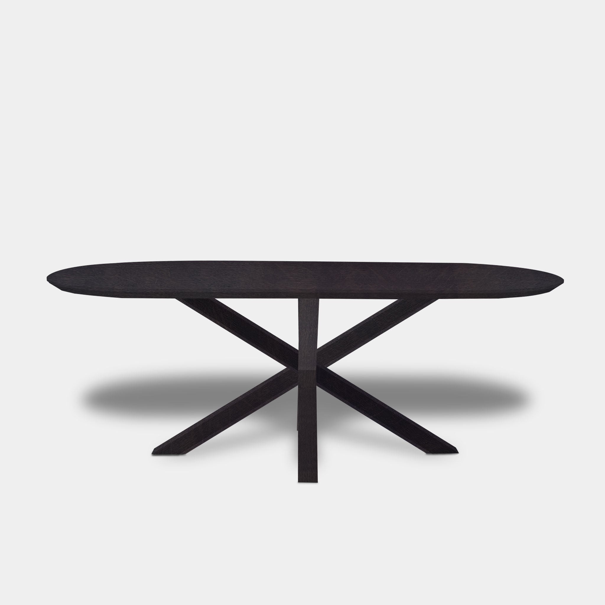 Table Flat Oval Oak Wood - Matrix Wood - Night Glow