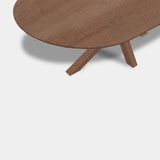 Tafel Plat Ovaal eikenhout - Matrix hout - Cinnamon