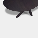 Tafel Plat Ovaal eikenhout - Matrix hout - Night Glow