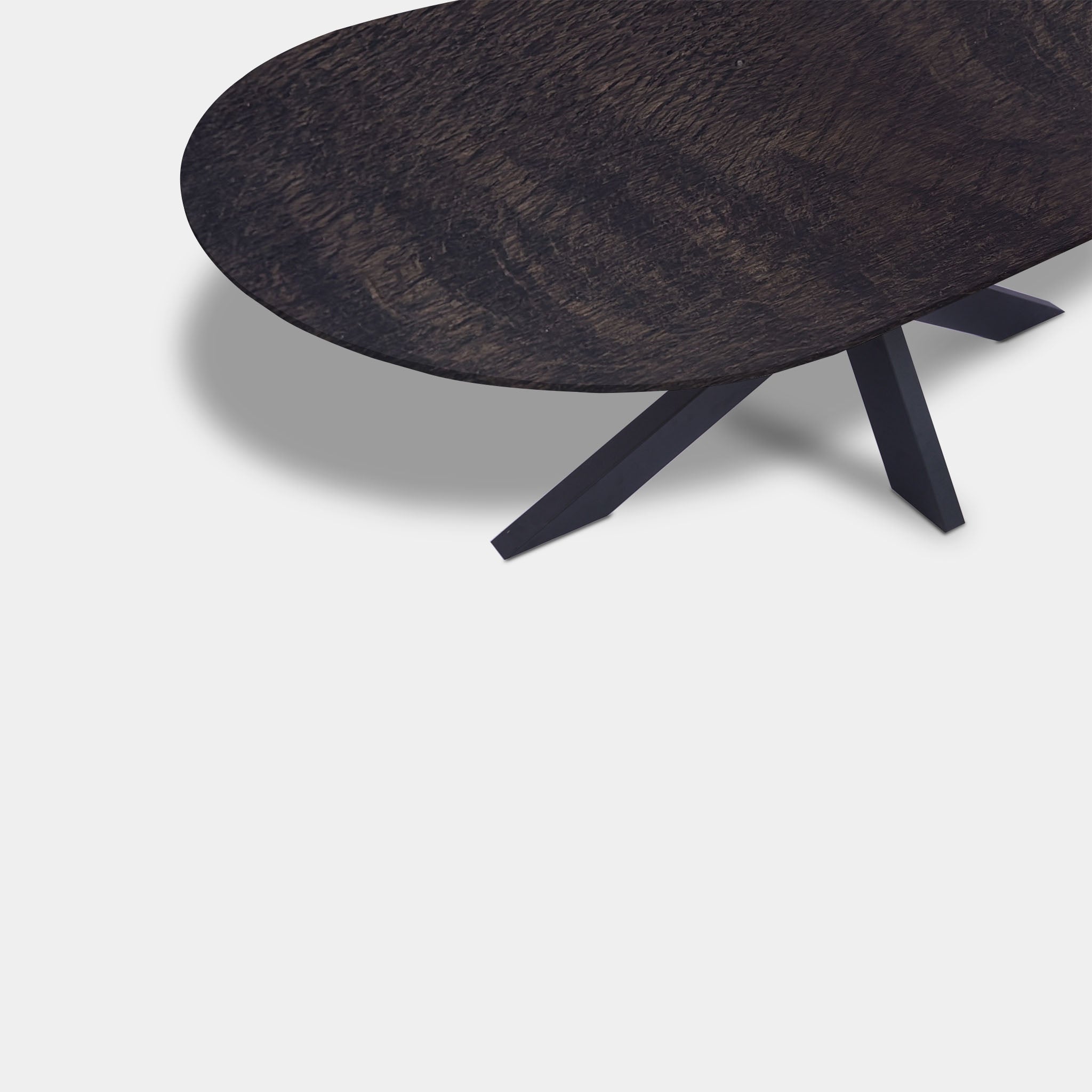 Tafel Plat Ovaal Eikenhout - Matrix XL- Dark Grey