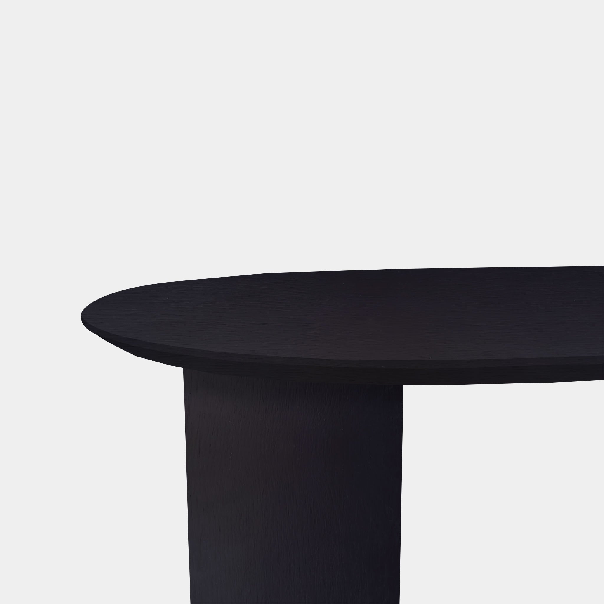 Tafel Plat Ovaal Eikenhout - Half Rond - Donker Eiken