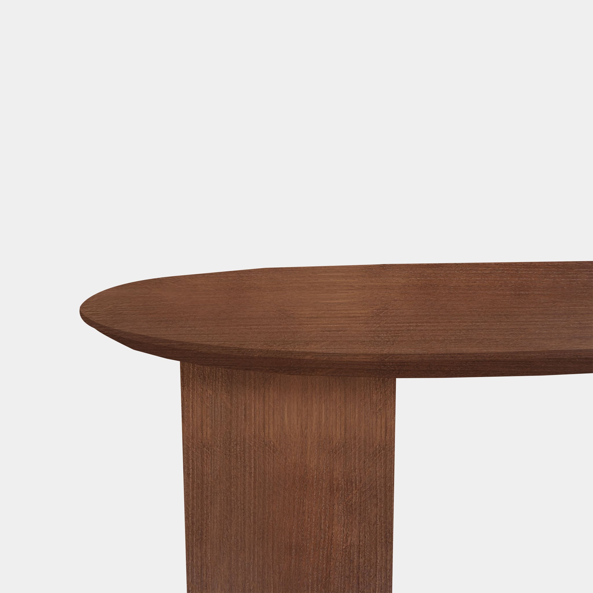Tafel Plat Ovaal Eikenhout - Half Rond - Toscane 102