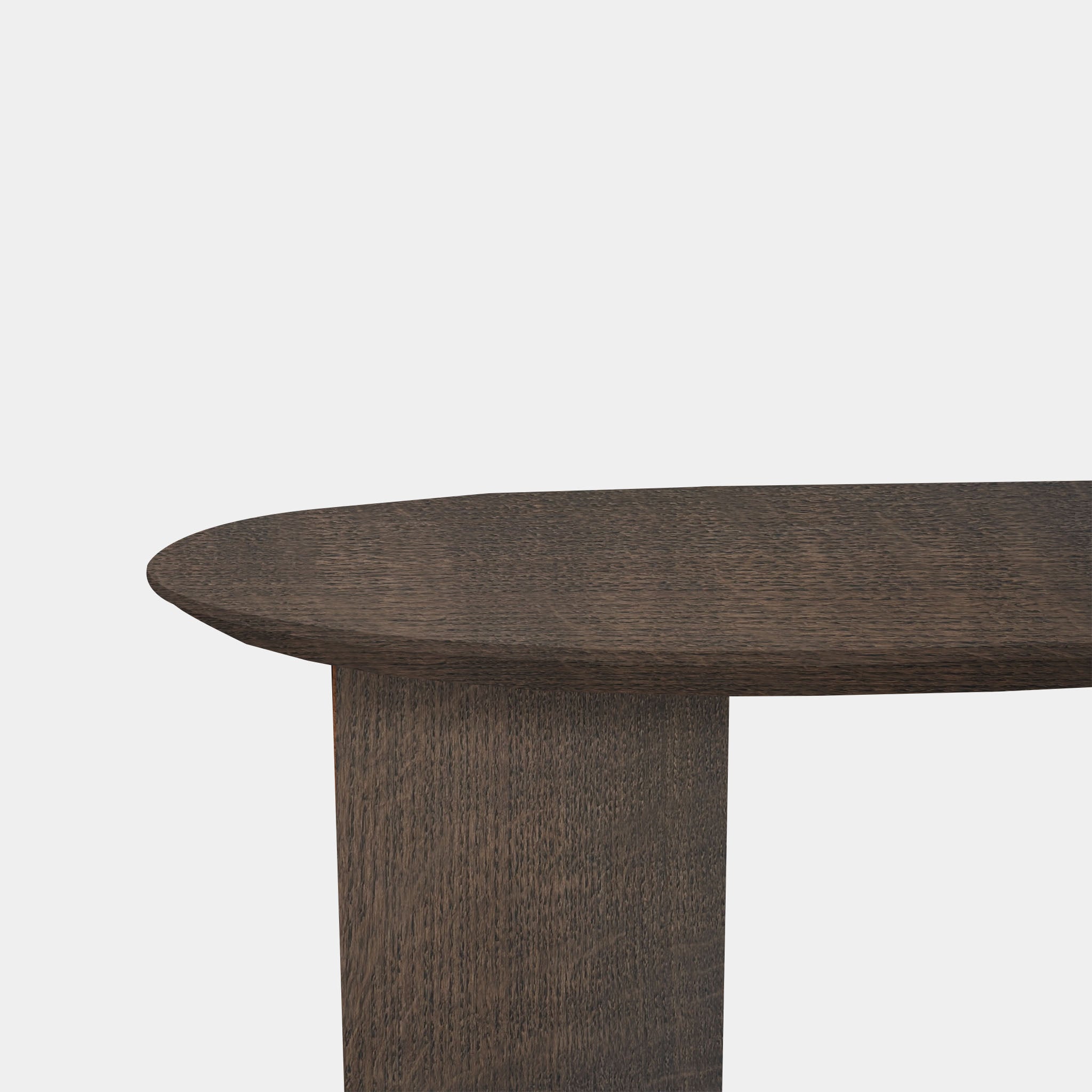 Tafel Plat Ovaal Eikenhout - Half Rond - Zand