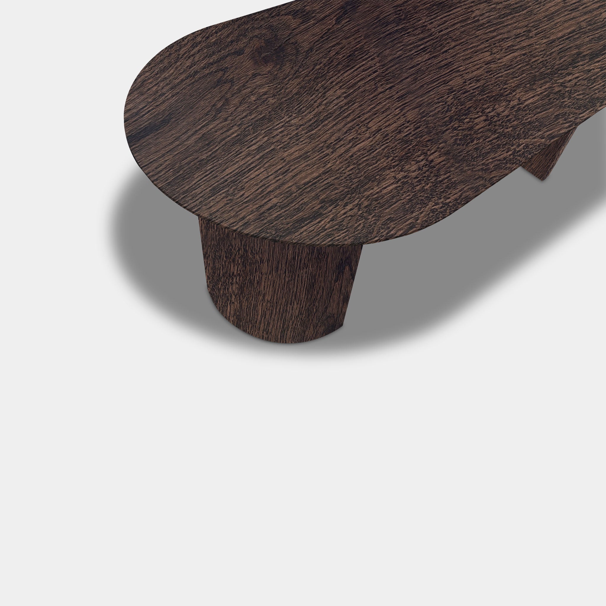 Tafel Plat Ovaal Eikenhout - Half Rond - Dear Brown