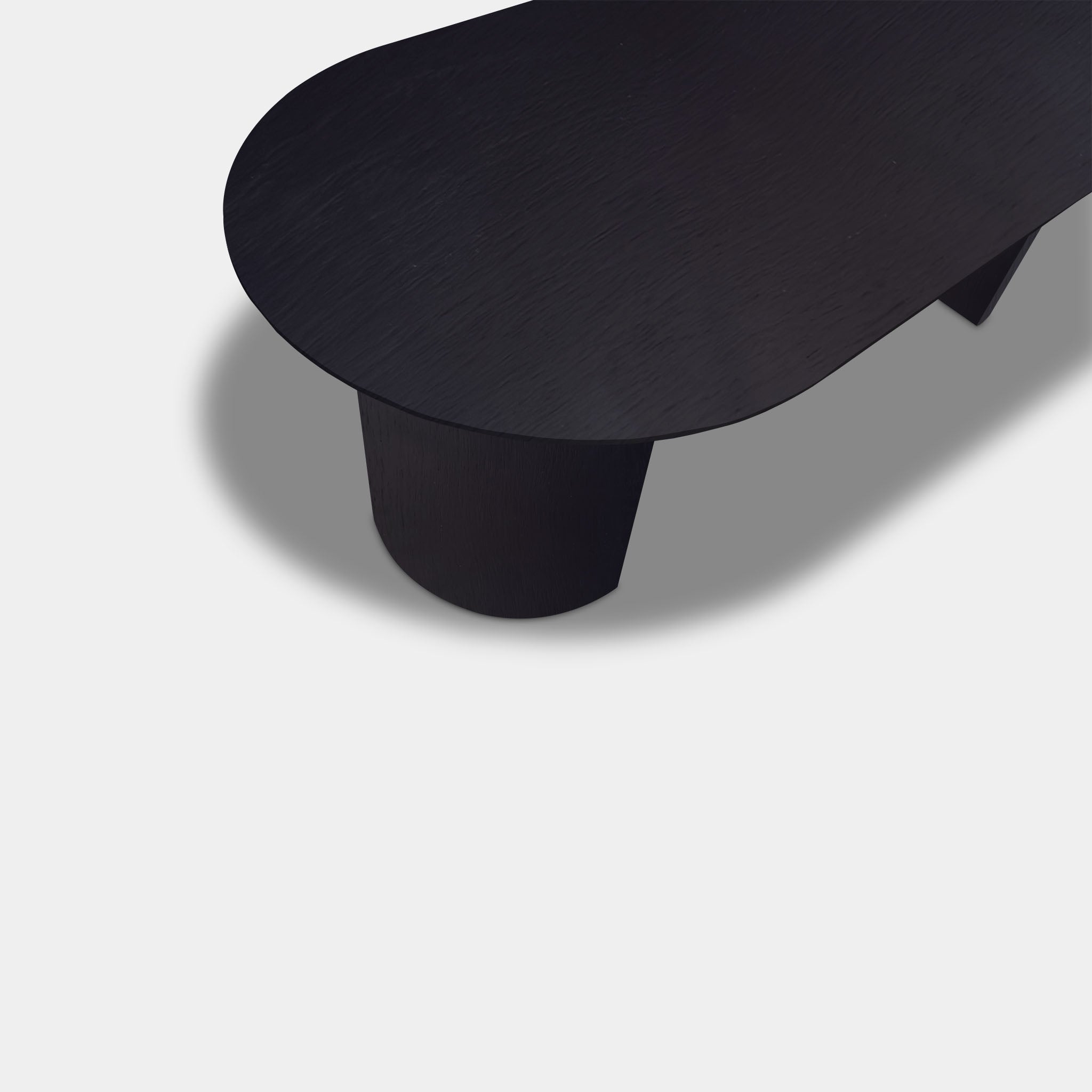 Tafel Plat Ovaal Eikenhout - Half Rond - Donker Eiken