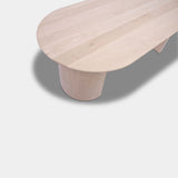 Tafel Plat Ovaal Eikenhout - Half Rond - Onbehandeld