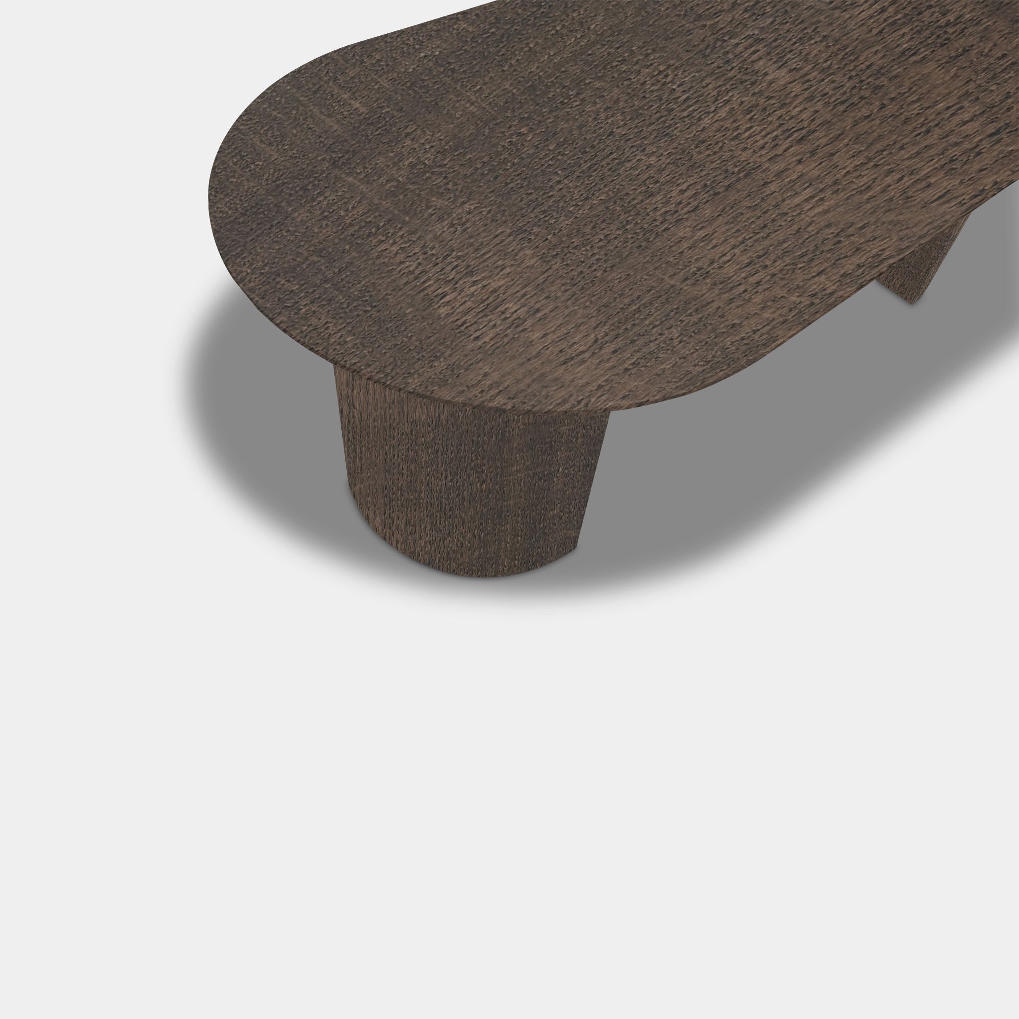 Tafel Plat Ovaal Eikenhout - Half Rond - Zand