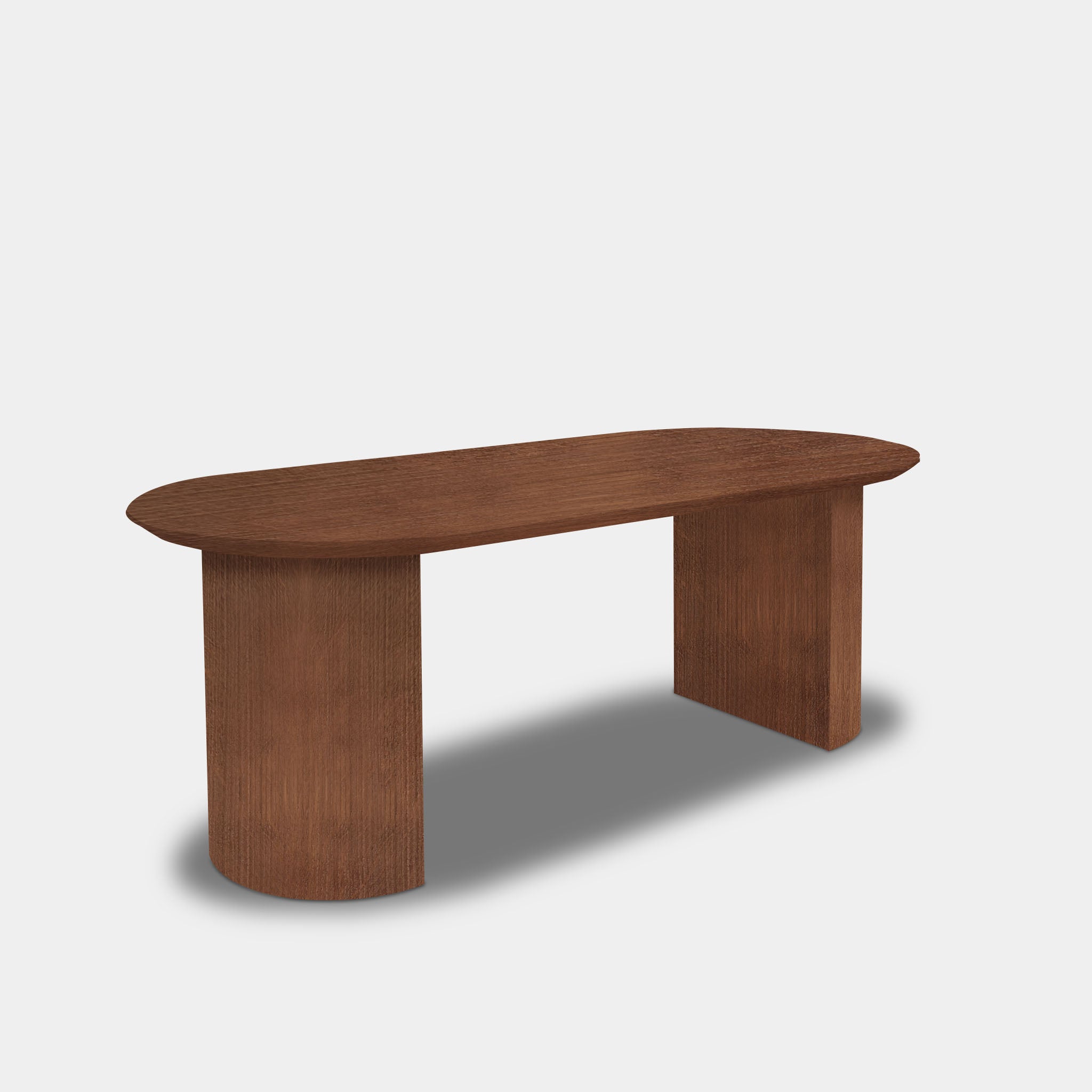 Tafel Plat Ovaal Eikenhout - Half Rond - Toscane 102