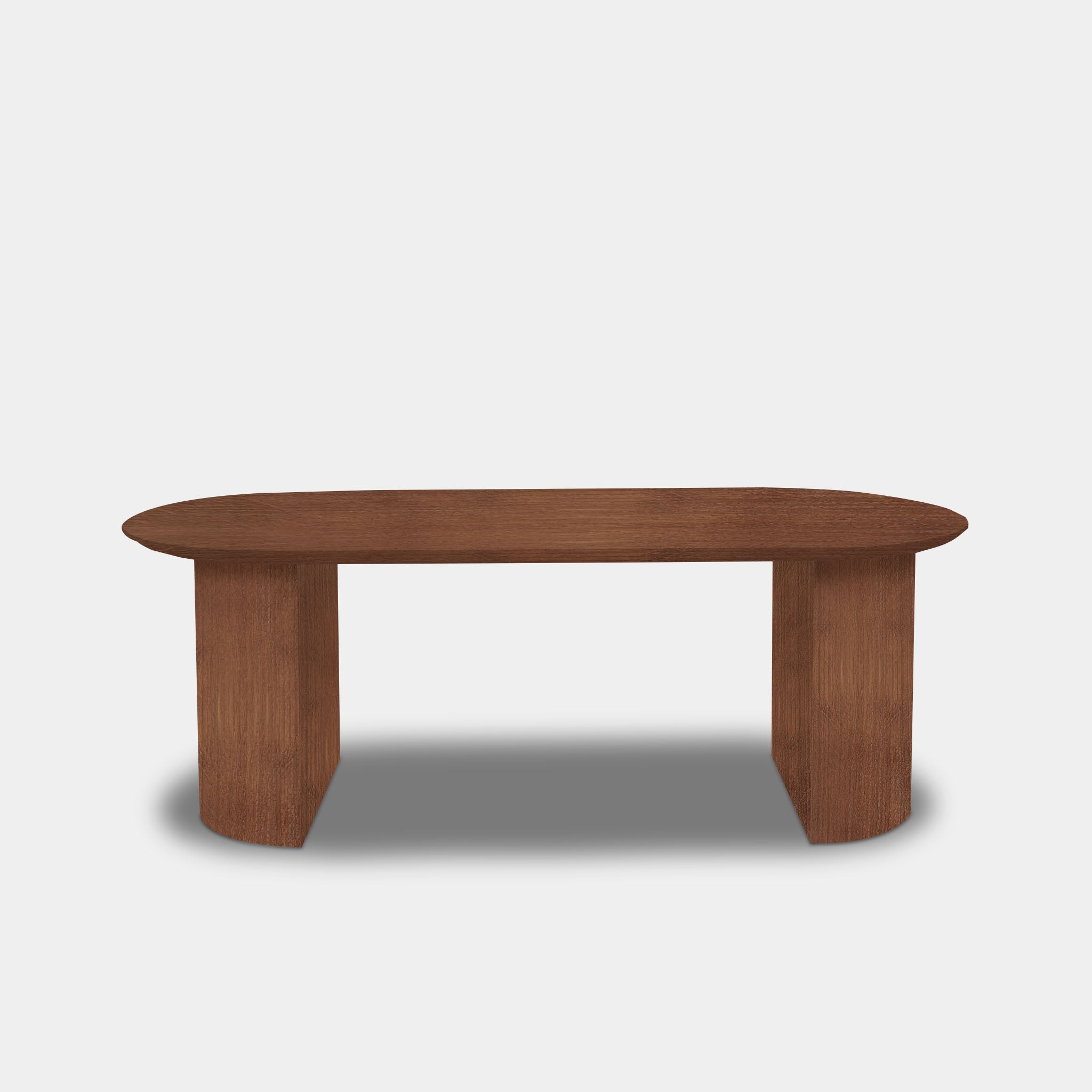 Tafel Plat Ovaal Eikenhout - Half Rond - Toscane 102