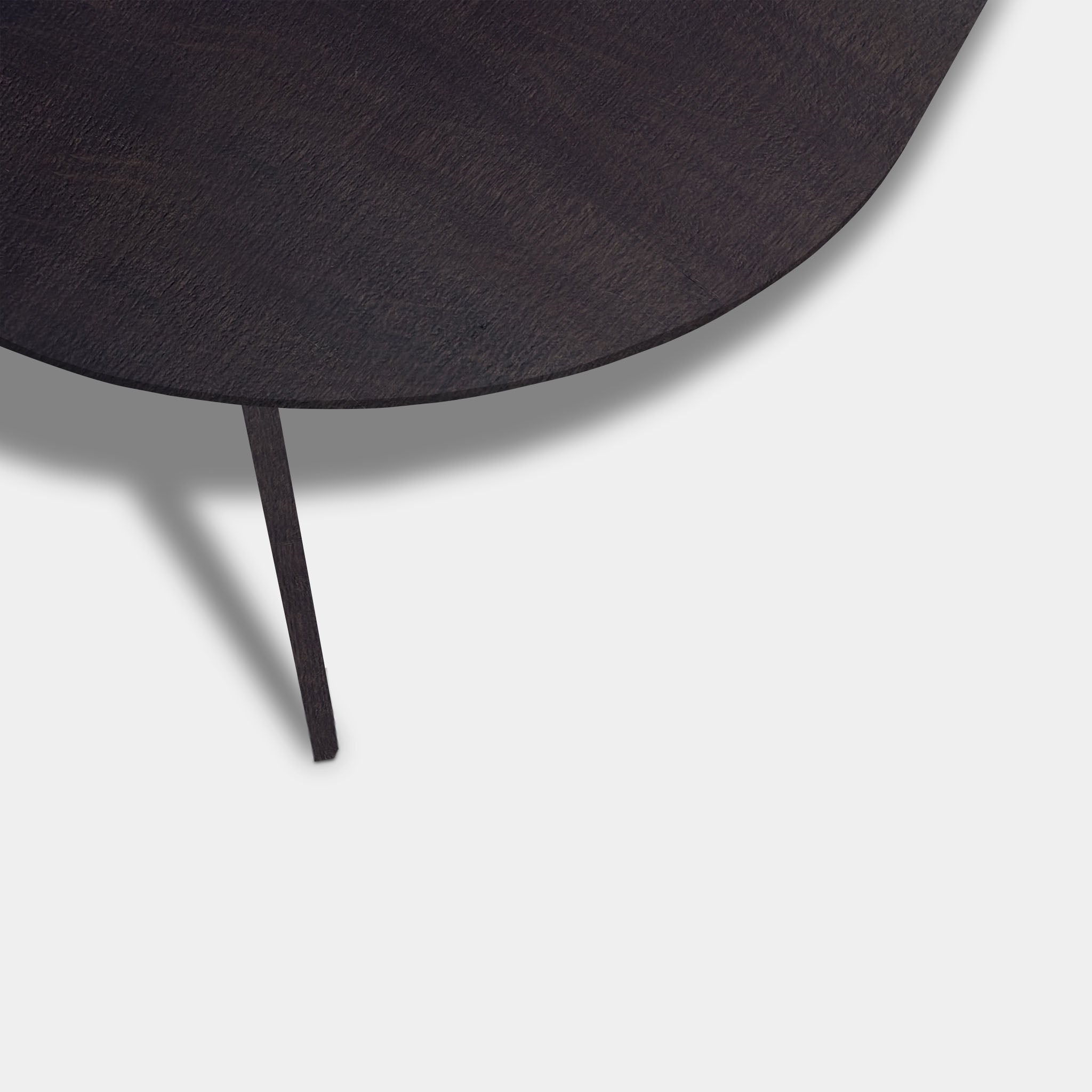 Tafel Plat Ovaal Eikenhout - Hout Onderstel - Night Glow